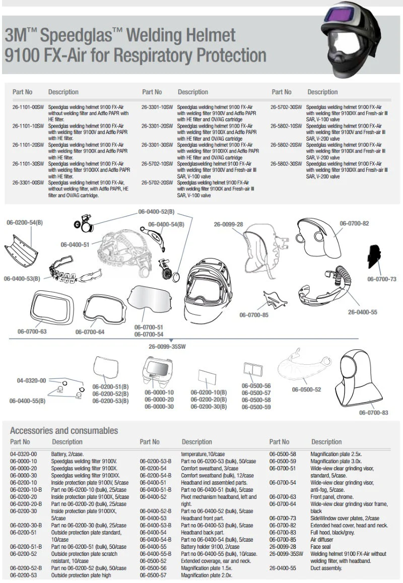 3M Speedglas 9100 FX-Air Duct Assembly (26-0400-55) - Image 2