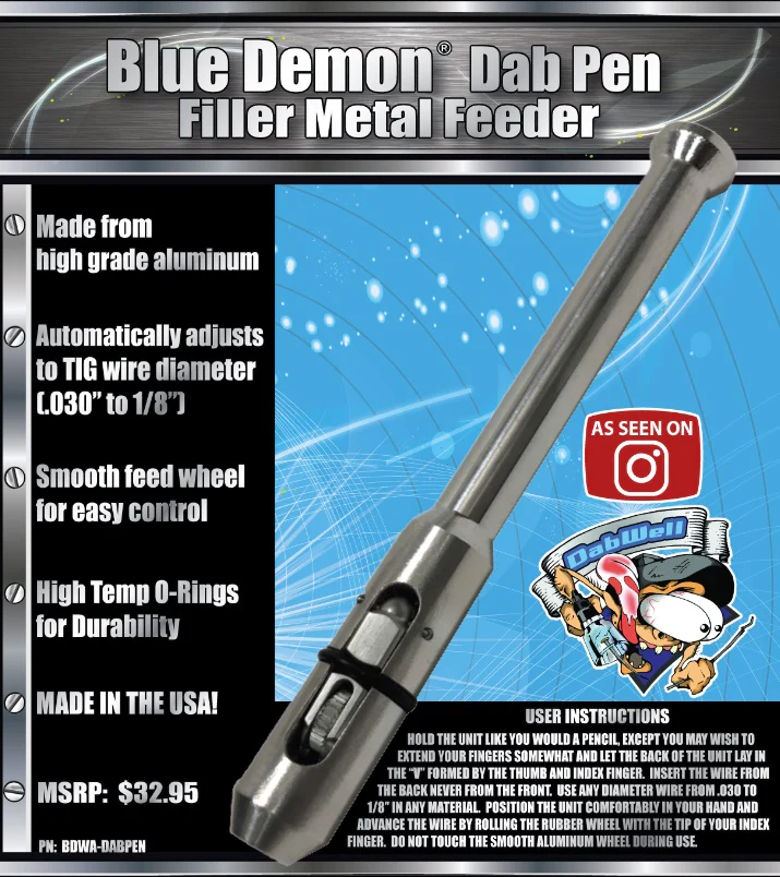 Blue Demon Dab Pen TIG Rod Feeder (BDWA-DABPEN) - Image 2