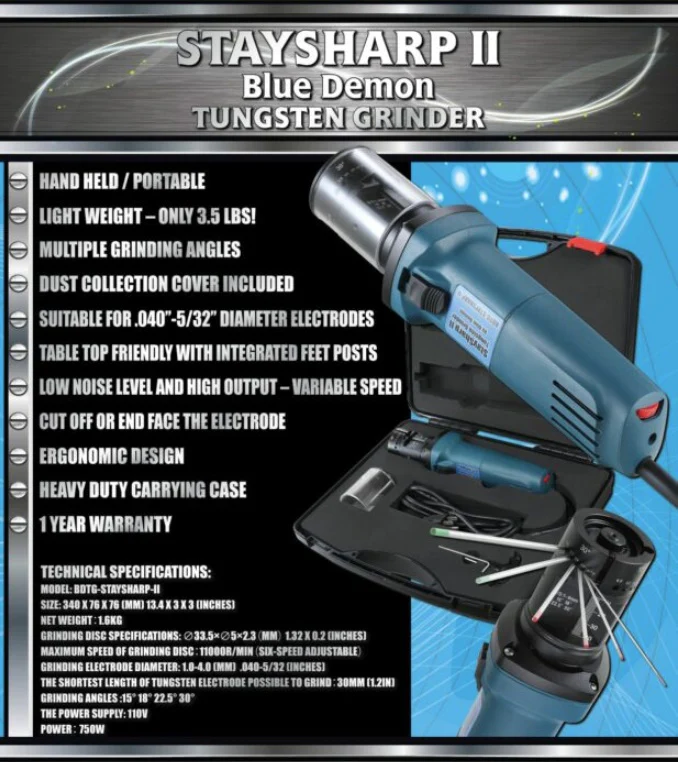 Blue Demon StaySharp II Tungsten Grinder (BDTG-STAYSHARP-II) - Image 4