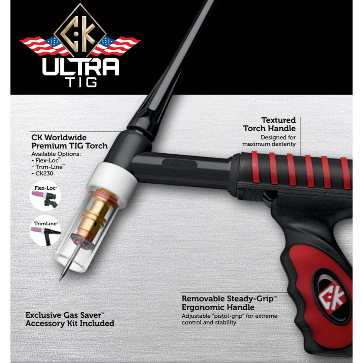 CK Worldwide 17 Series UltraTIG Flexloc Superflex TIG Torch (USFL15XXSF) - Image 3