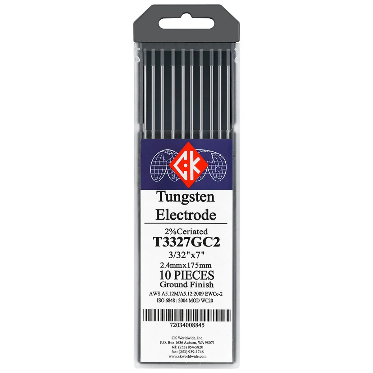 CK Worldwide 2% Ceriated (Gray) Tungsten 10/Pkg - Image 2