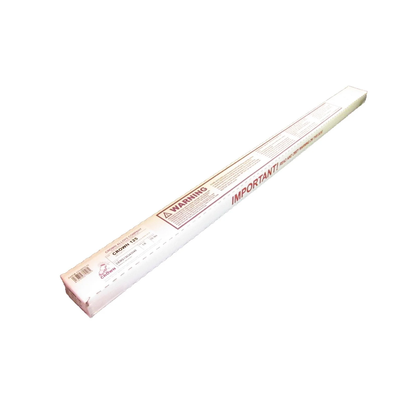 Crown Alloy 1/8 x 36" CROWN 125 - 10# Bare Low-Fuming Bronze (RB CuZn-C) BRAZING 10 lb BOX (CT125/TO-10)