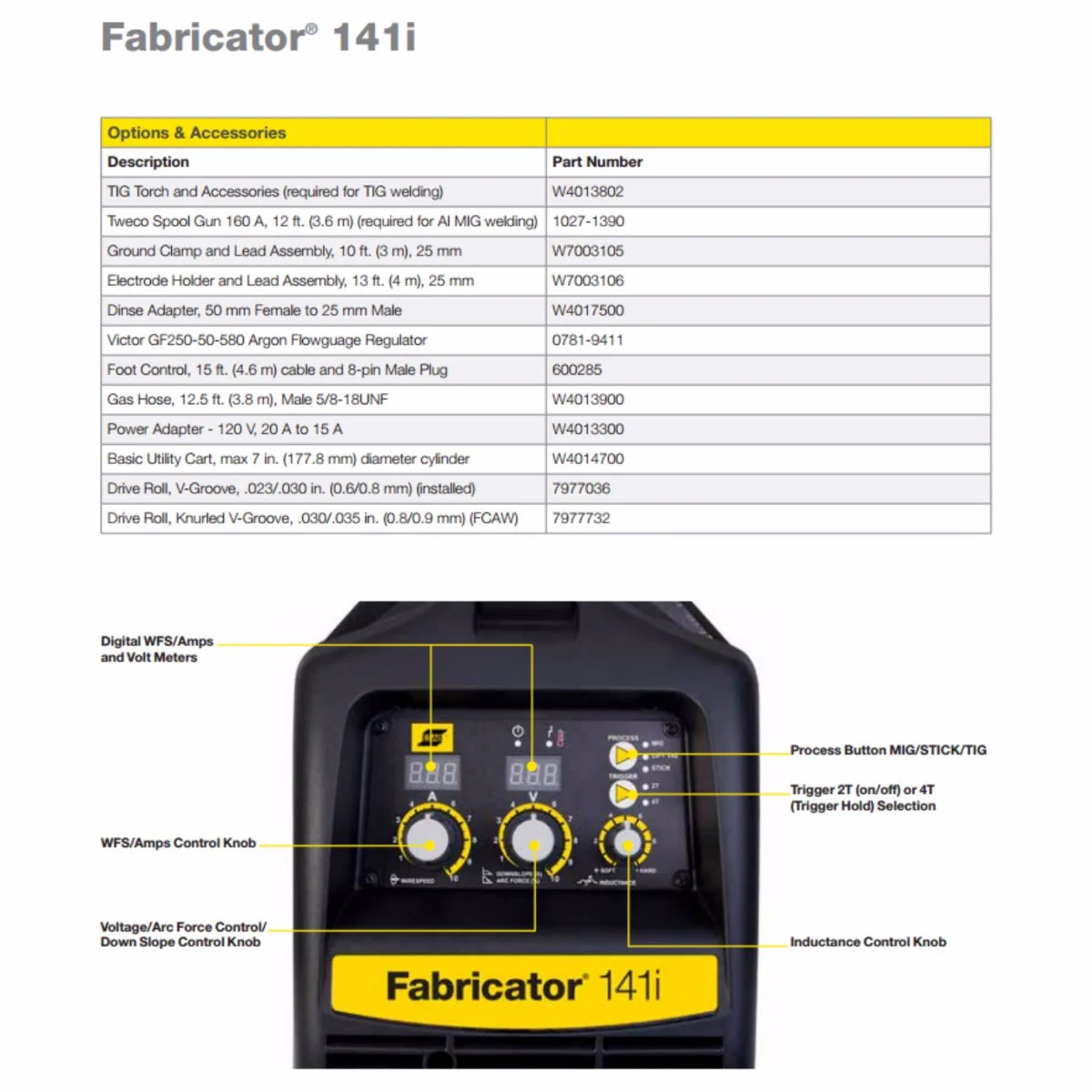 ESAB Fabricator 141i Multi Process Welding System (W1003141) with TIG Torch (W4013802) - Image 6