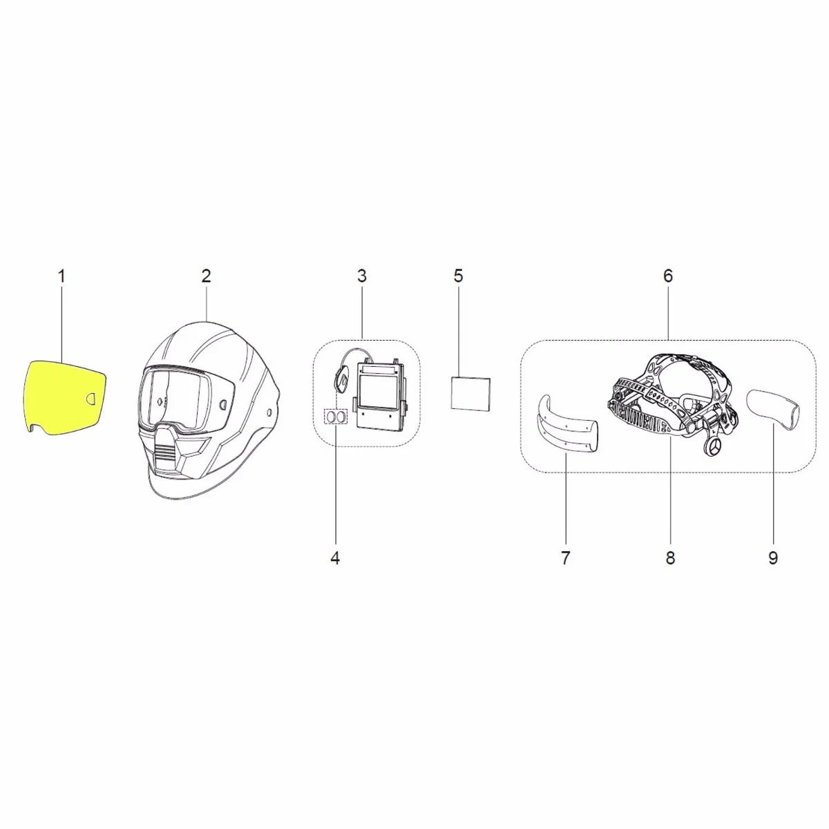 ESAB Sentinel A50 Clear Front Cover Lens - Pkg of 5 (0700000802) - Image 2