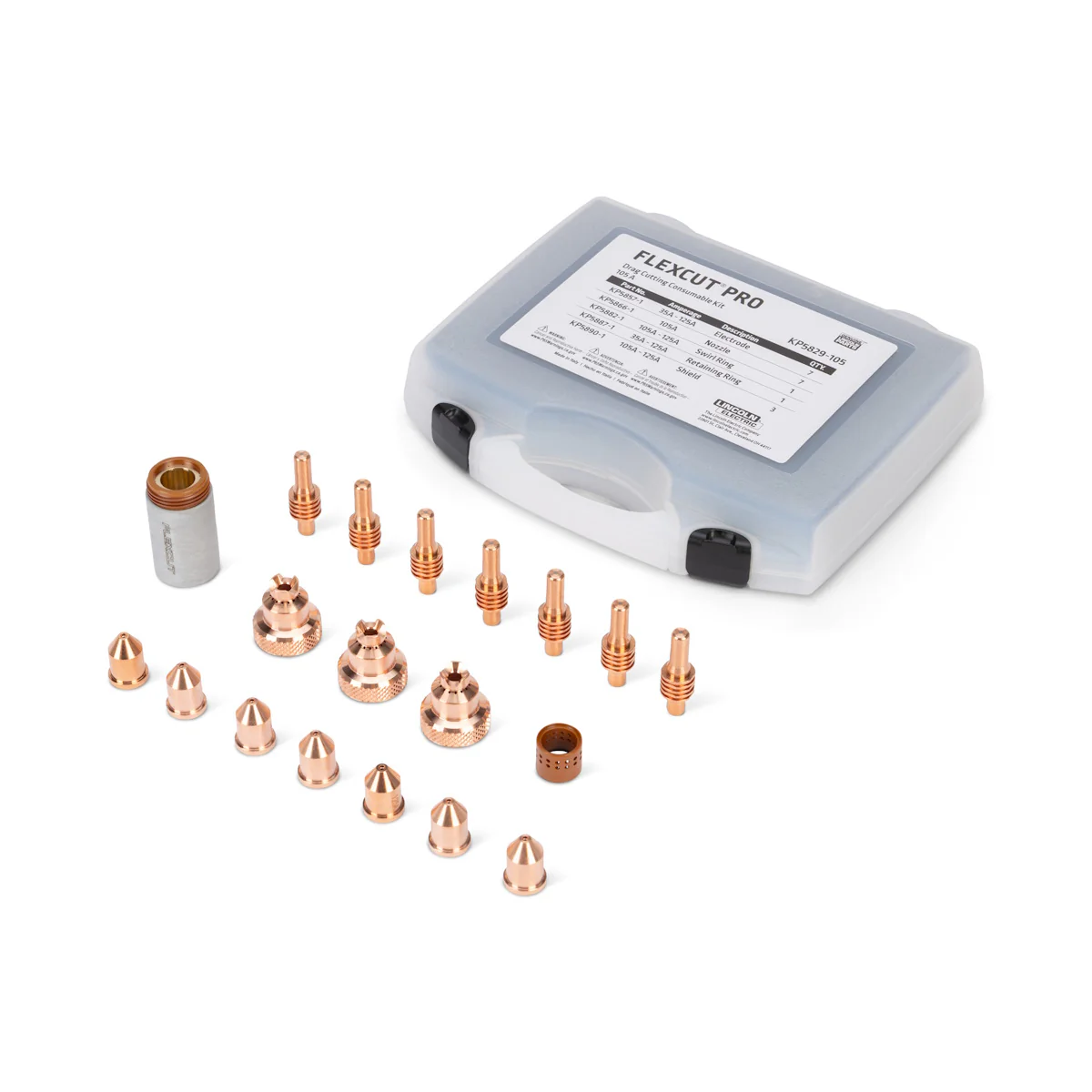 Lincoln FlexCut PRO 105A Drag Cutting Consumables Kit (KP5829-105)
