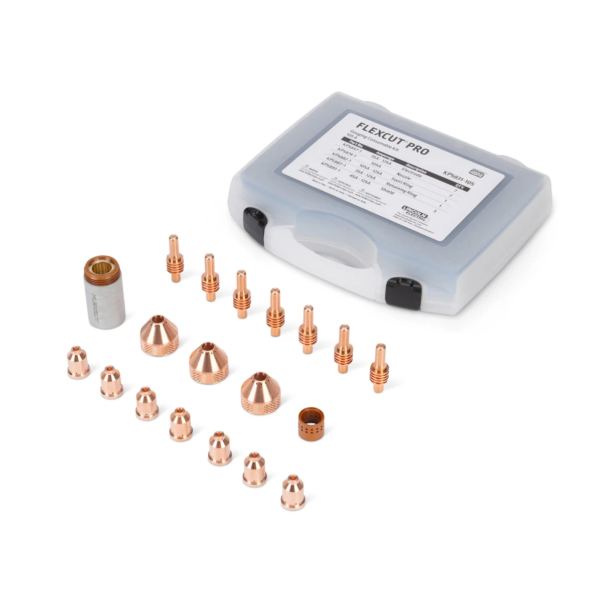 Lincoln FlexCut PRO 105A Gouging Consumables Kit (KP5831-105)