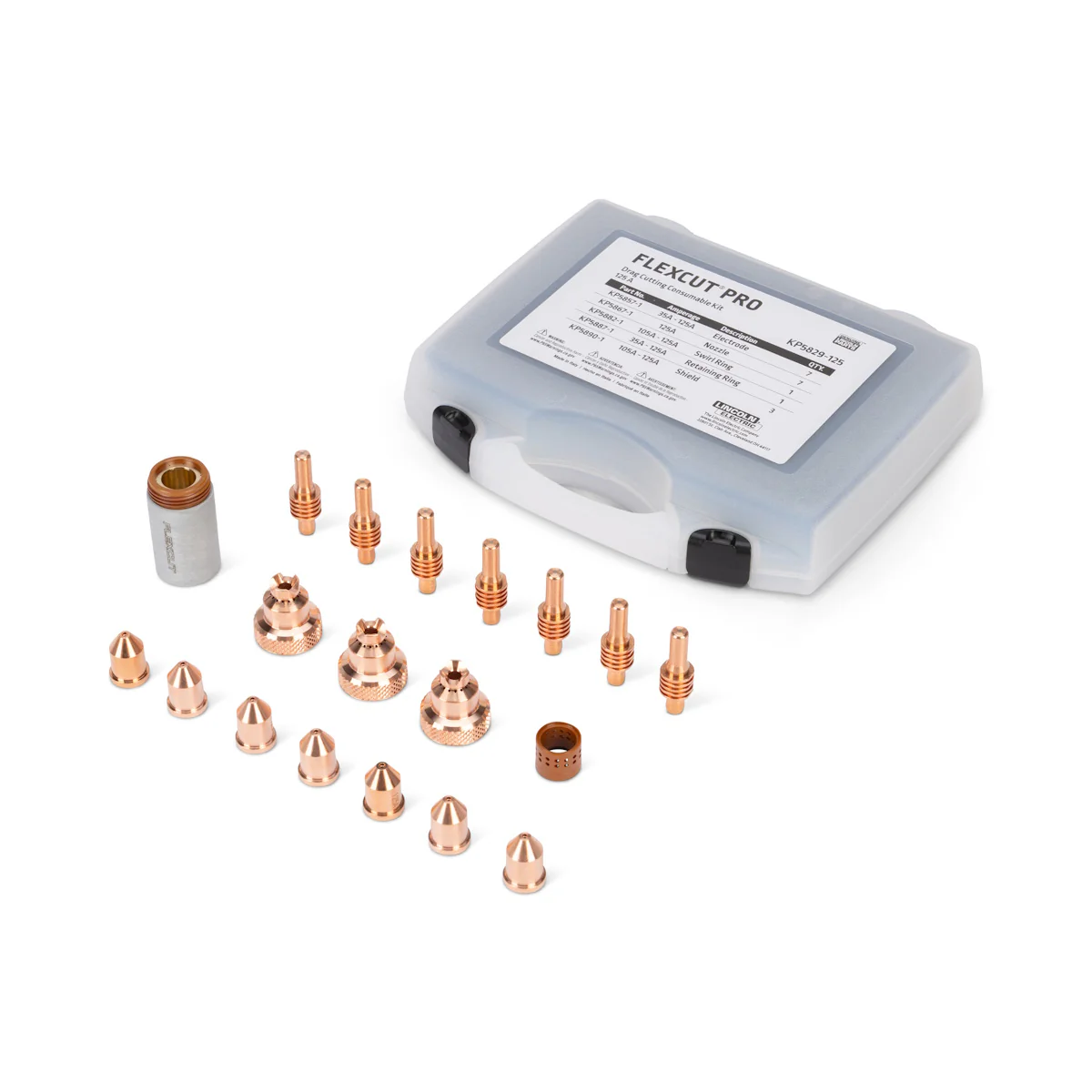 Lincoln FlexCut PRO 125A Drag Cutting Consumables Kit (KP5829-125)