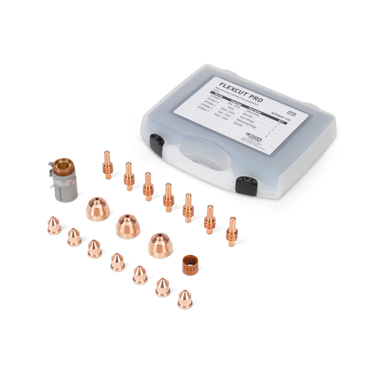 Lincoln FlexCut PRO 125A Mech Cutting Consumables Kit (KP5830-125)