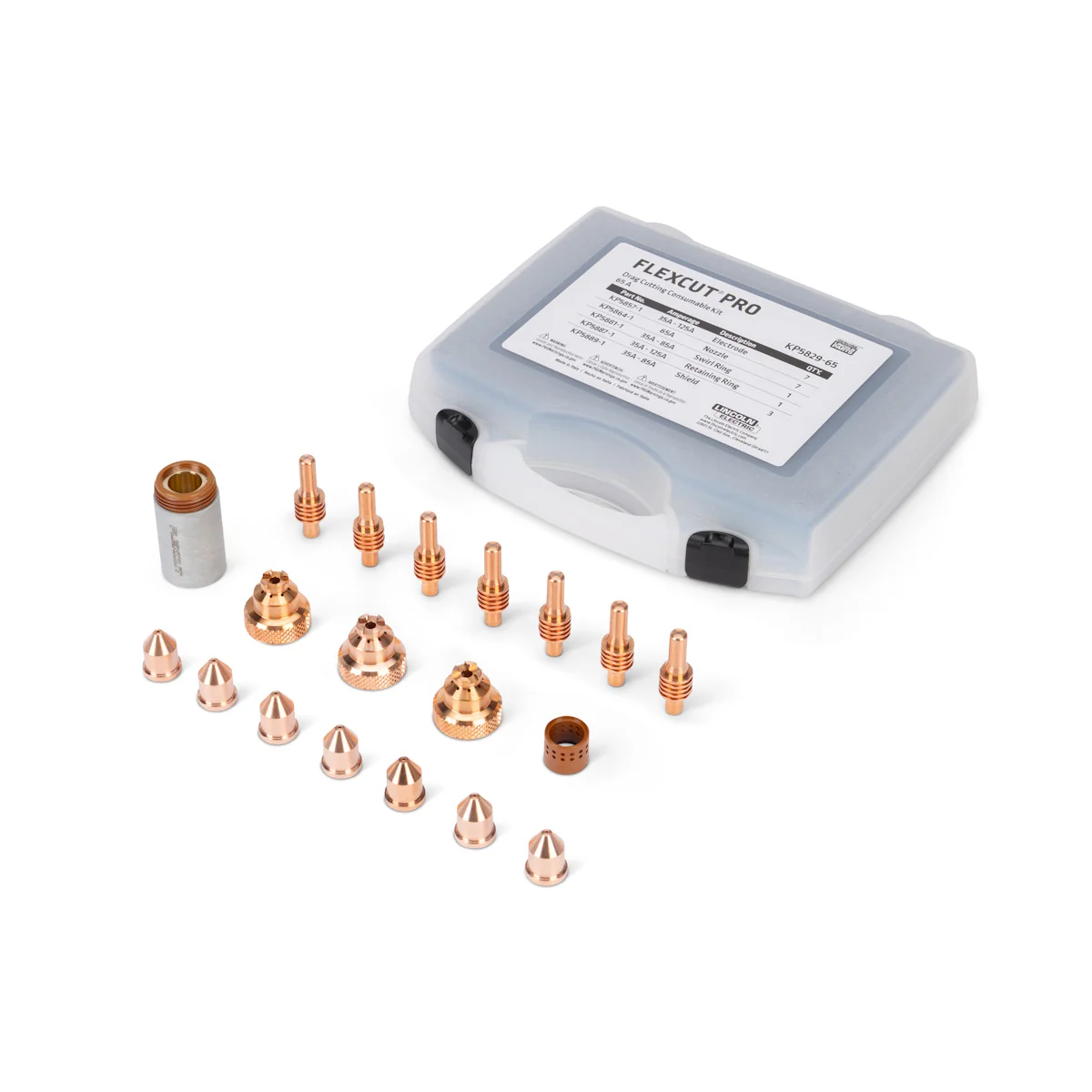 Lincoln FlexCut PRO 65A Drag Cutting Consumables Kit (KP5829-65)