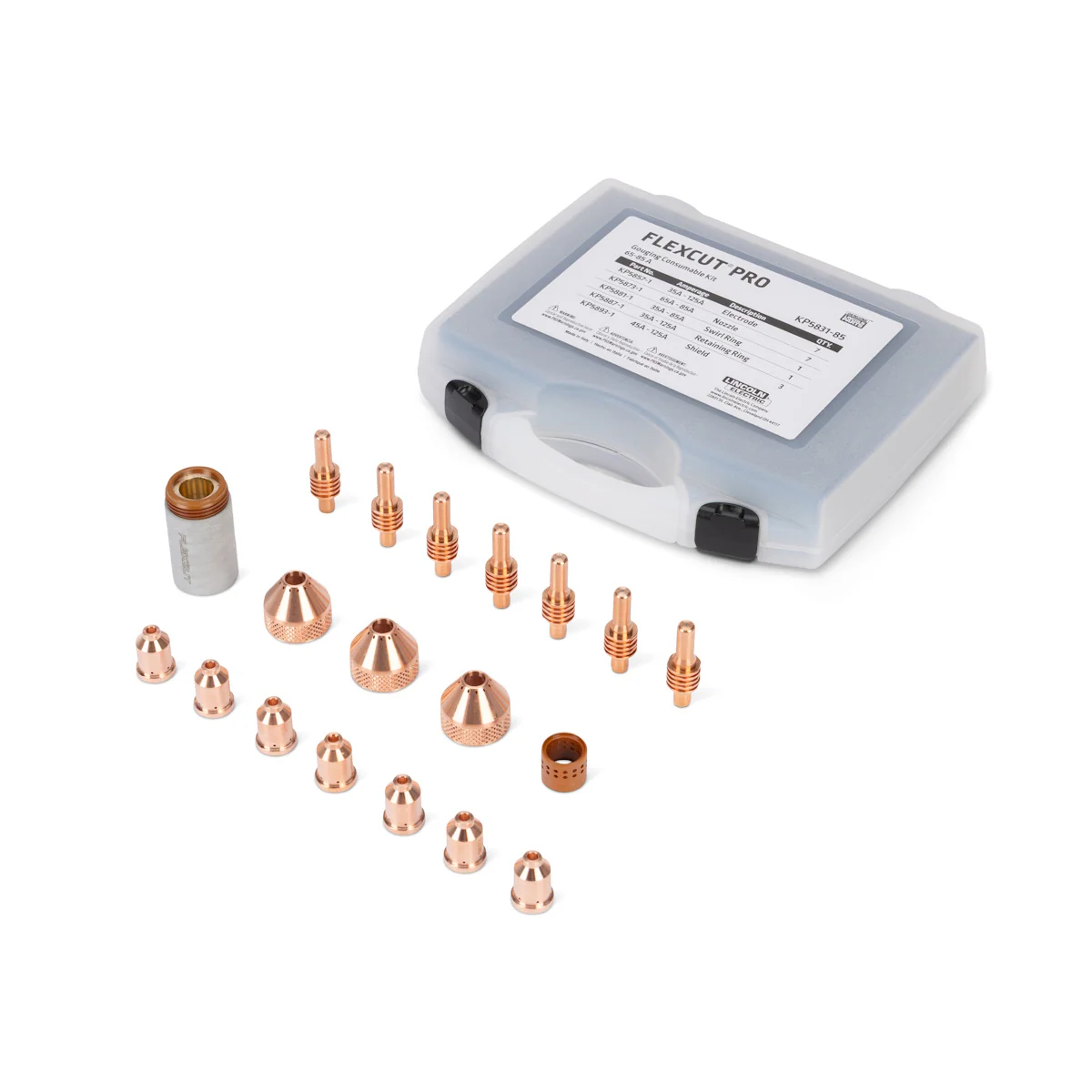 Lincoln FlexCut PRO 85A Gouging Consumables Kit (KP5831-85)