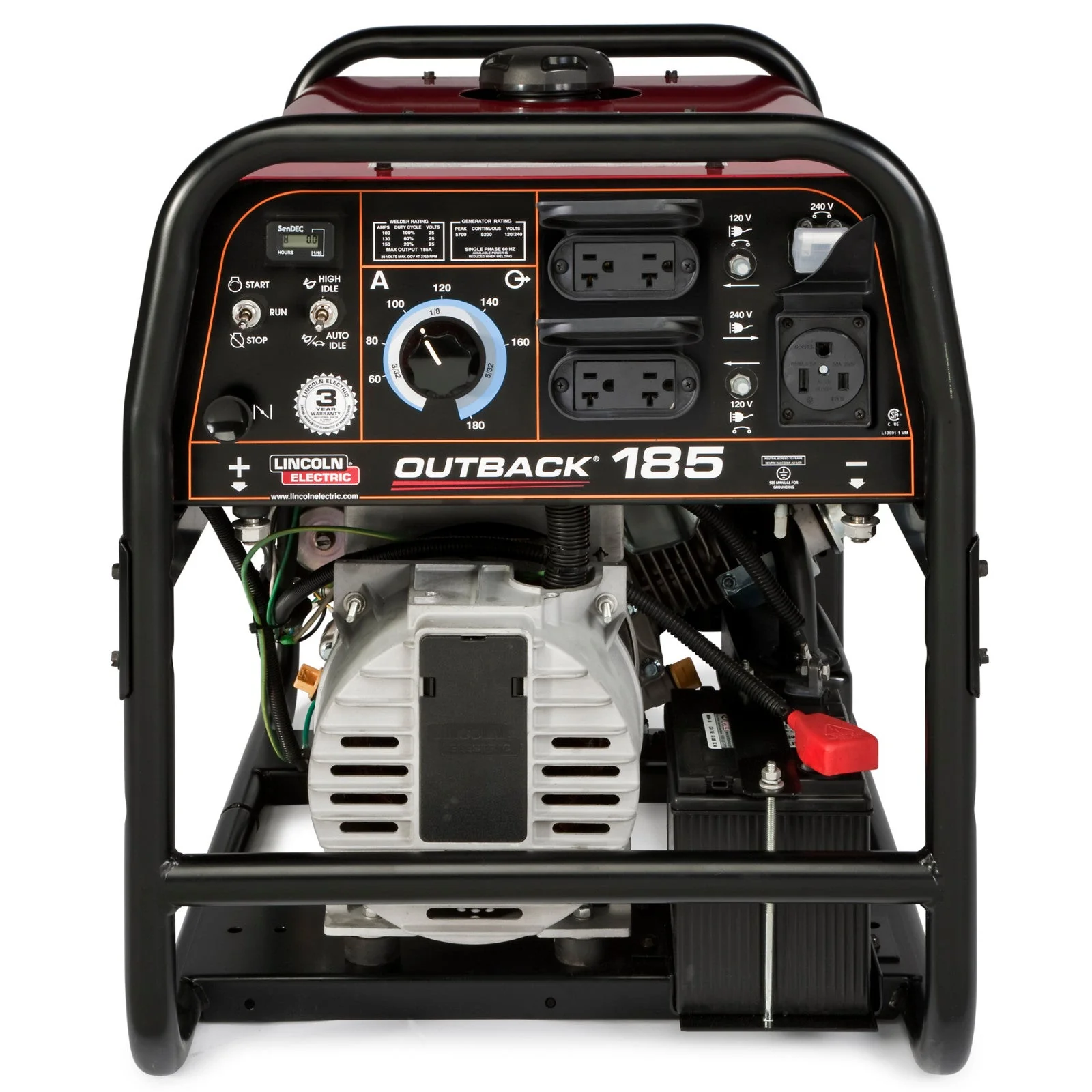 Lincoln Outback 185 Engine Welder Generator (K2706-2) - Image 3