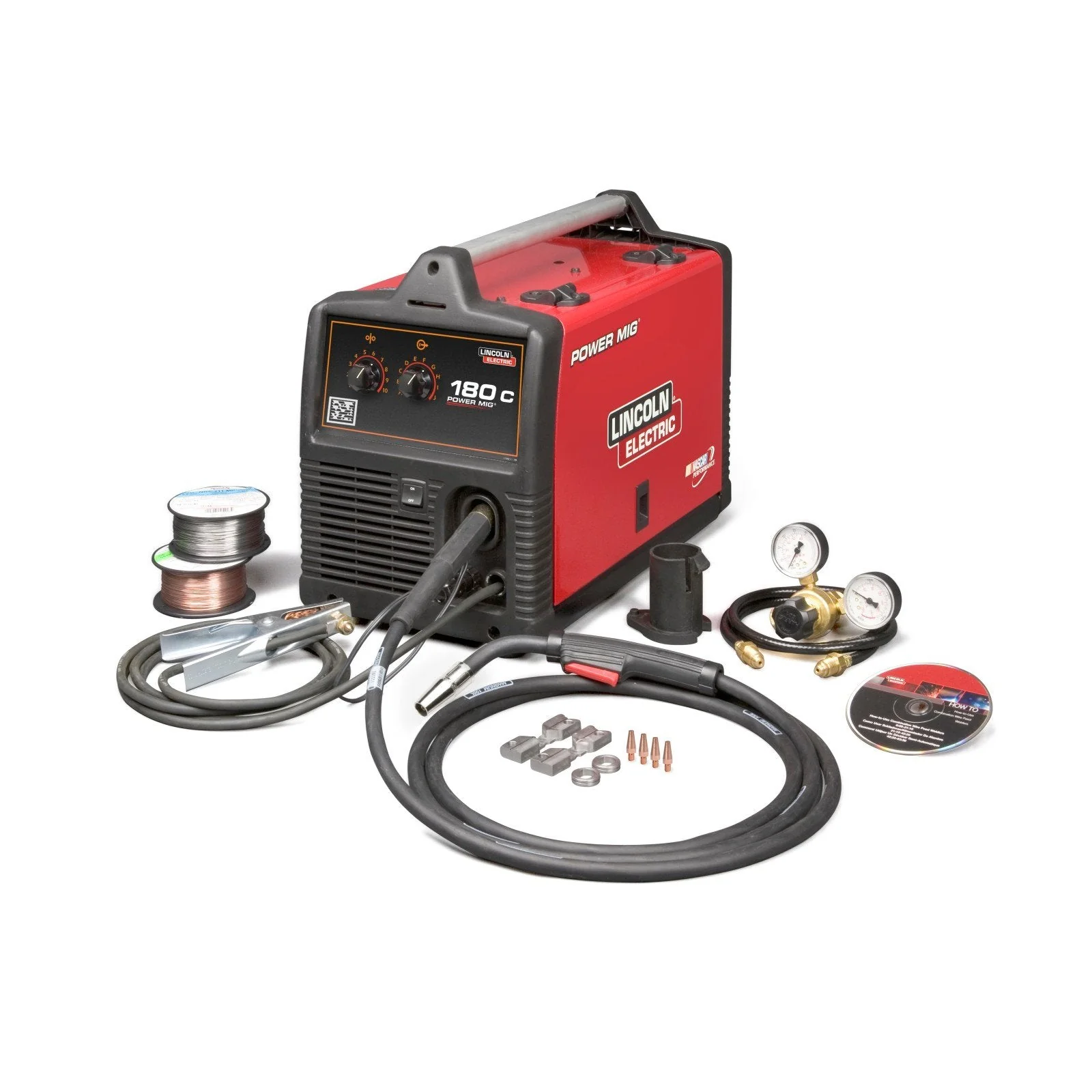 Lincoln Power MIG 180C MIG Welder Pkg. with Deluxe Cart K520 And Spool Gun (K2473-2) - Image 2