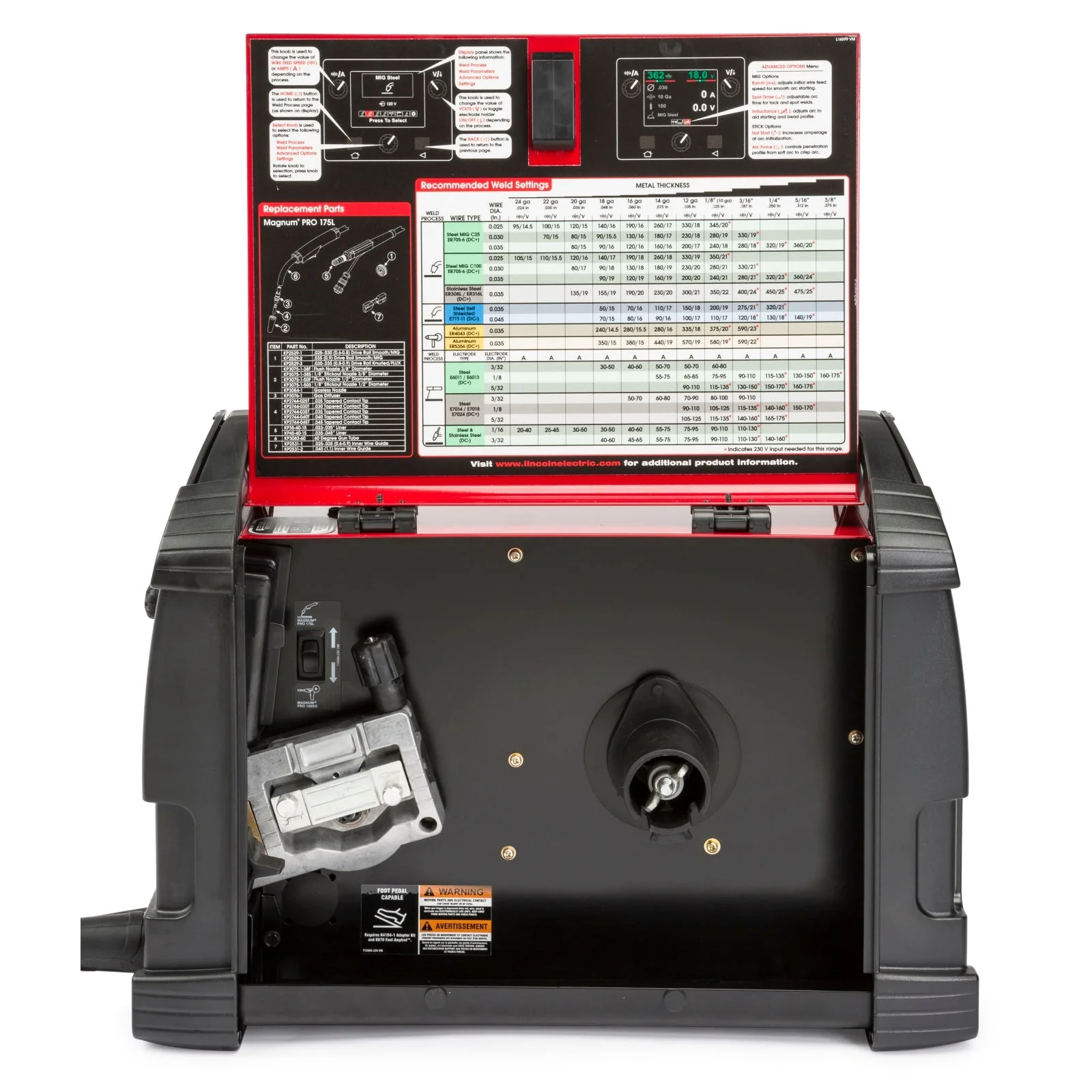 Lincoln Power MIG 210 MP Multi Process Welder and Deluxe Cart (K3963-1, K520) - Image 4