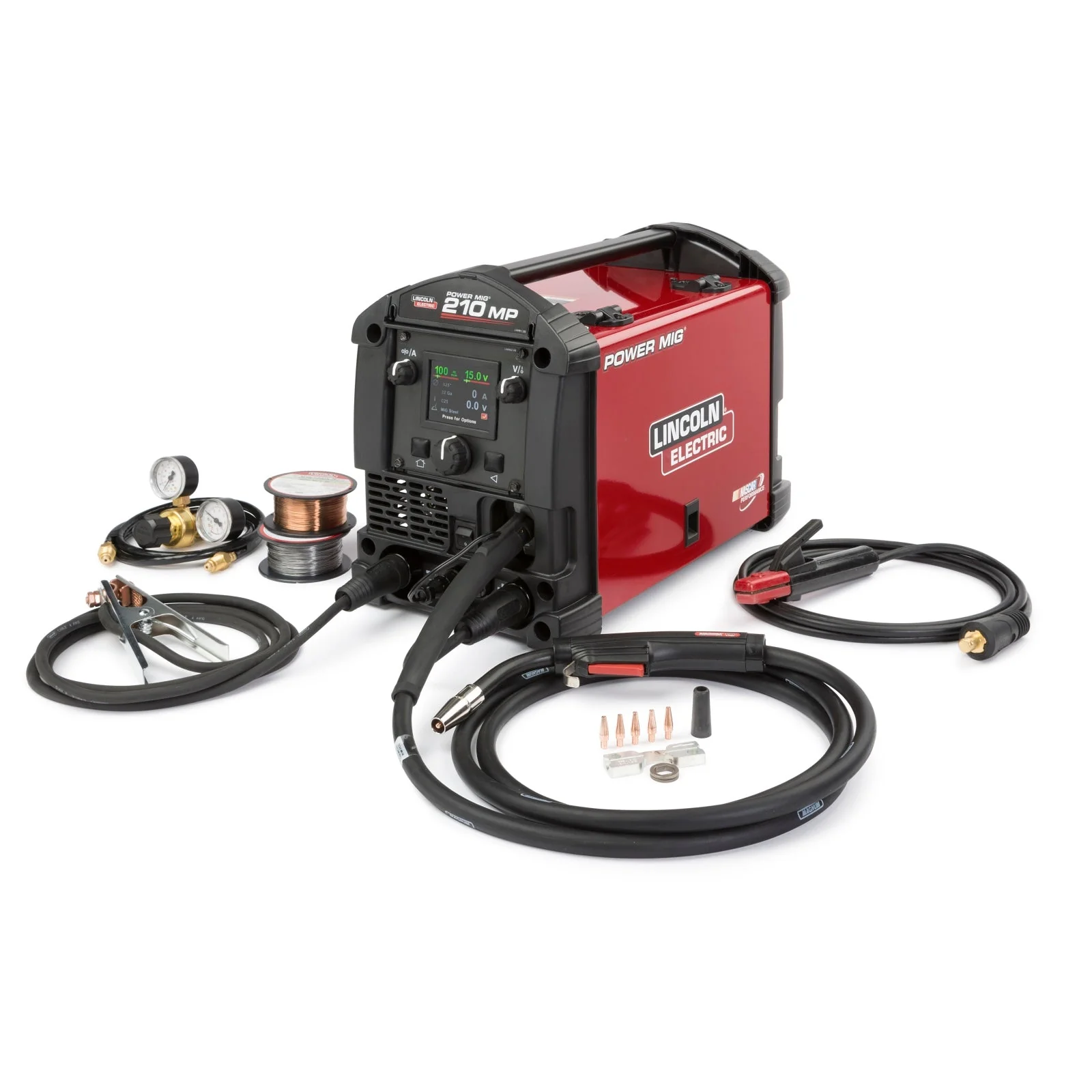 Lincoln Power MIG 210 MP Multi Process Welder and Deluxe Cart (K3963-1, K520) - Image 5