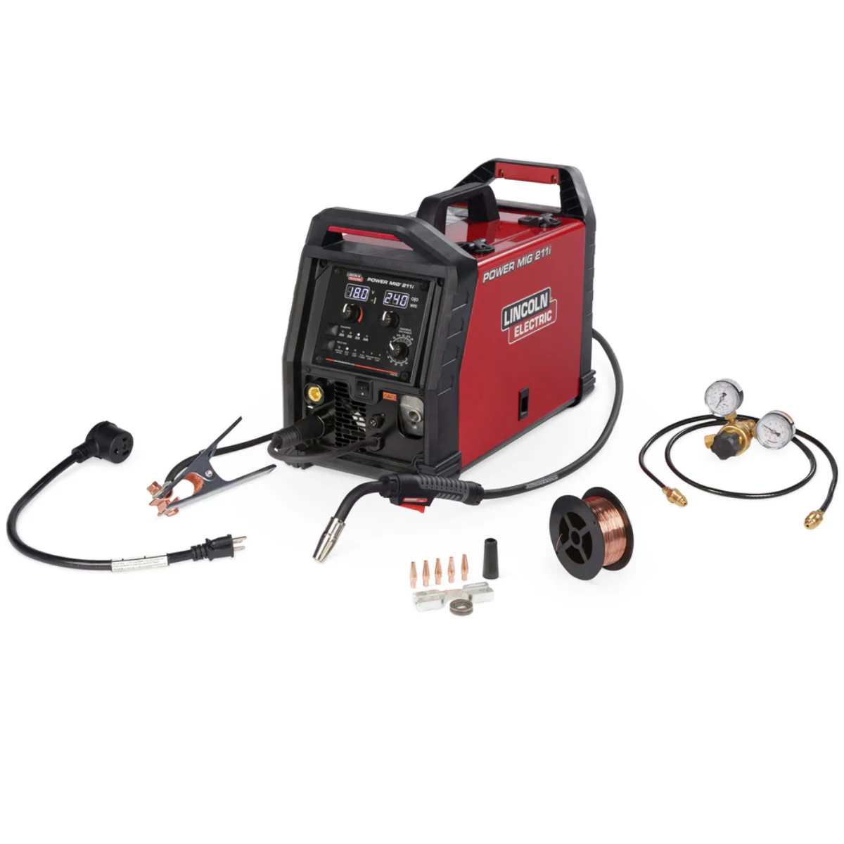 Lincoln Power MIG 211i Mig Welder w/Cart and Spoolgun (K6080-1) - Image 3