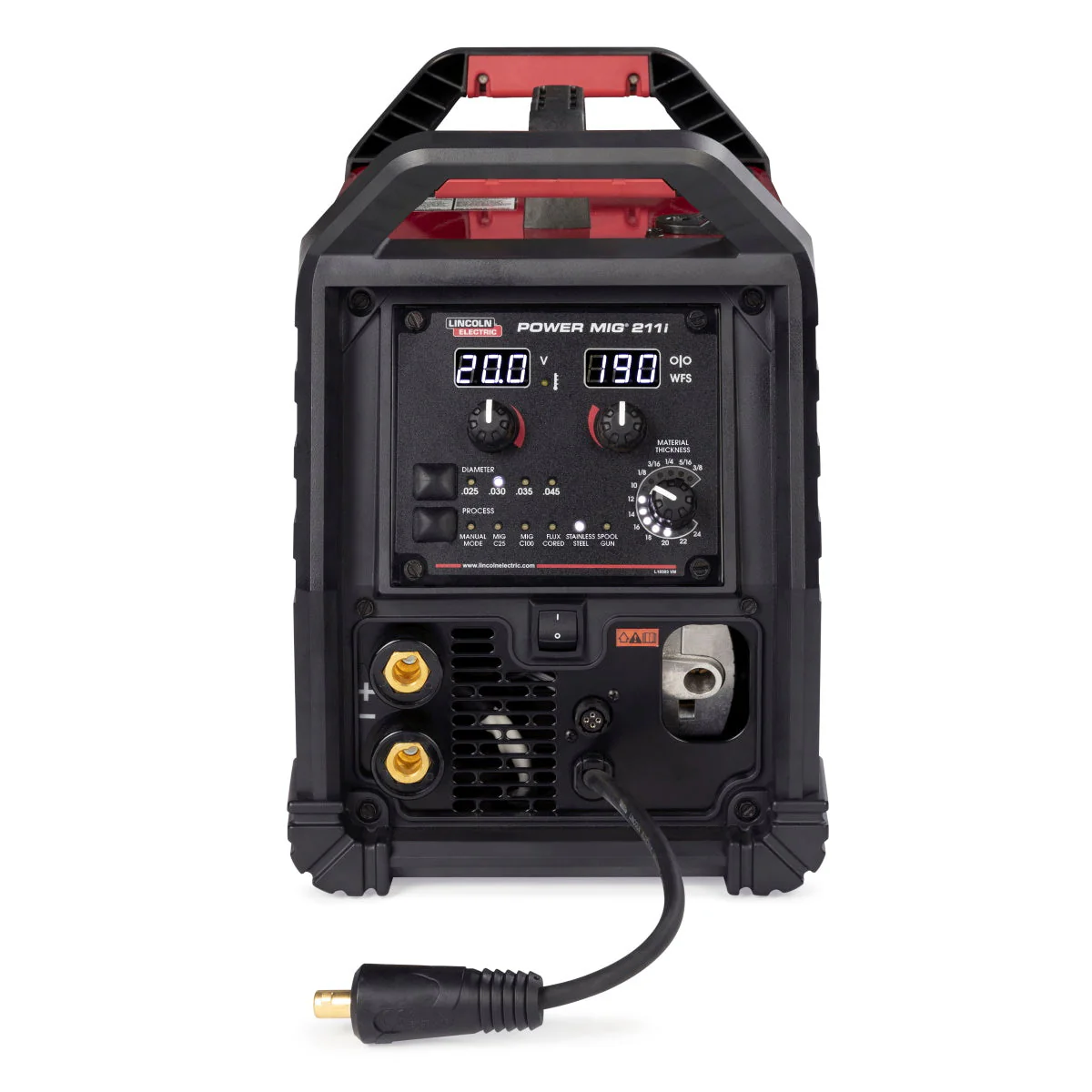 Lincoln Power MIG 211i Mig Welder w/Cart and Spoolgun (K6080-1) - Image 4