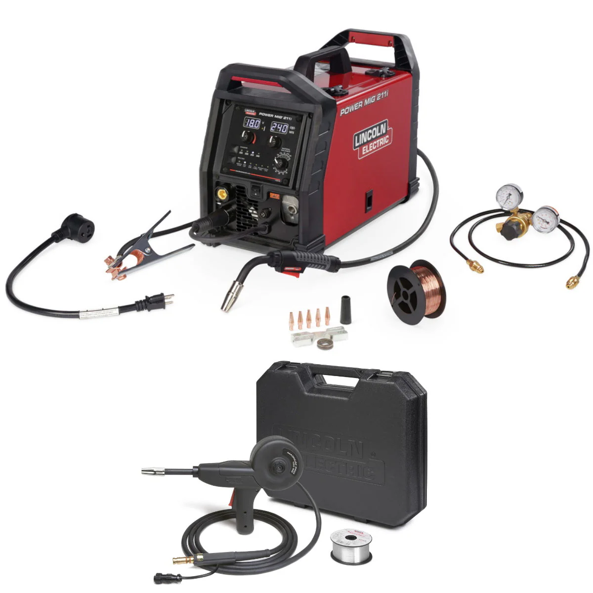 Lincoln Power MIG 211i Mig Welder w/Spoolgun (K6080-1) - Image 2