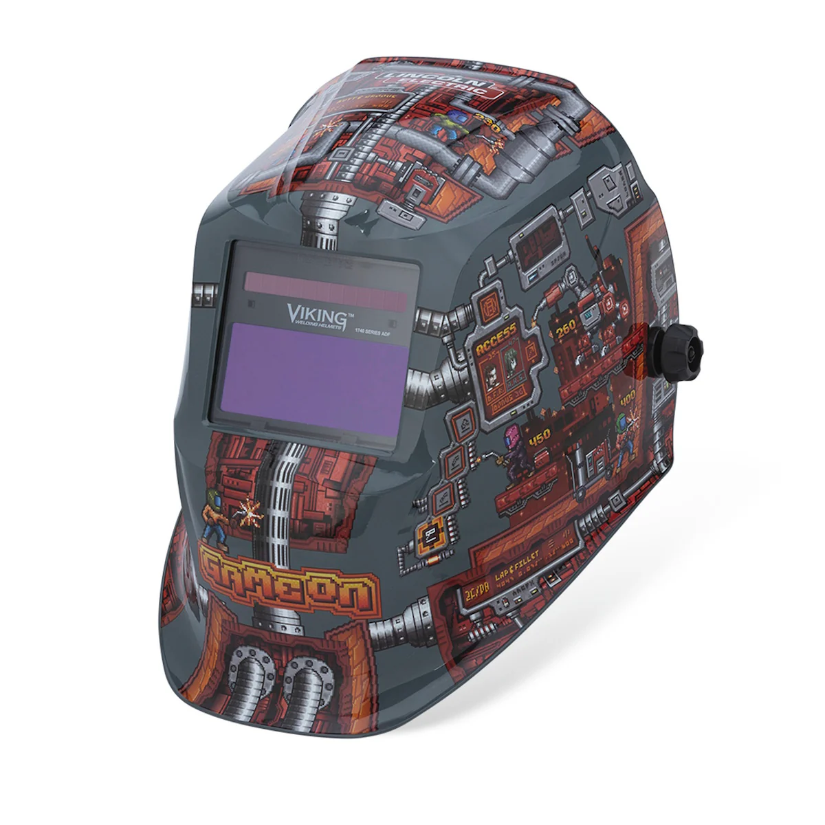 Lincoln Viking 1740 Game On Welding Helmet w/4C Lens (K5562-3)