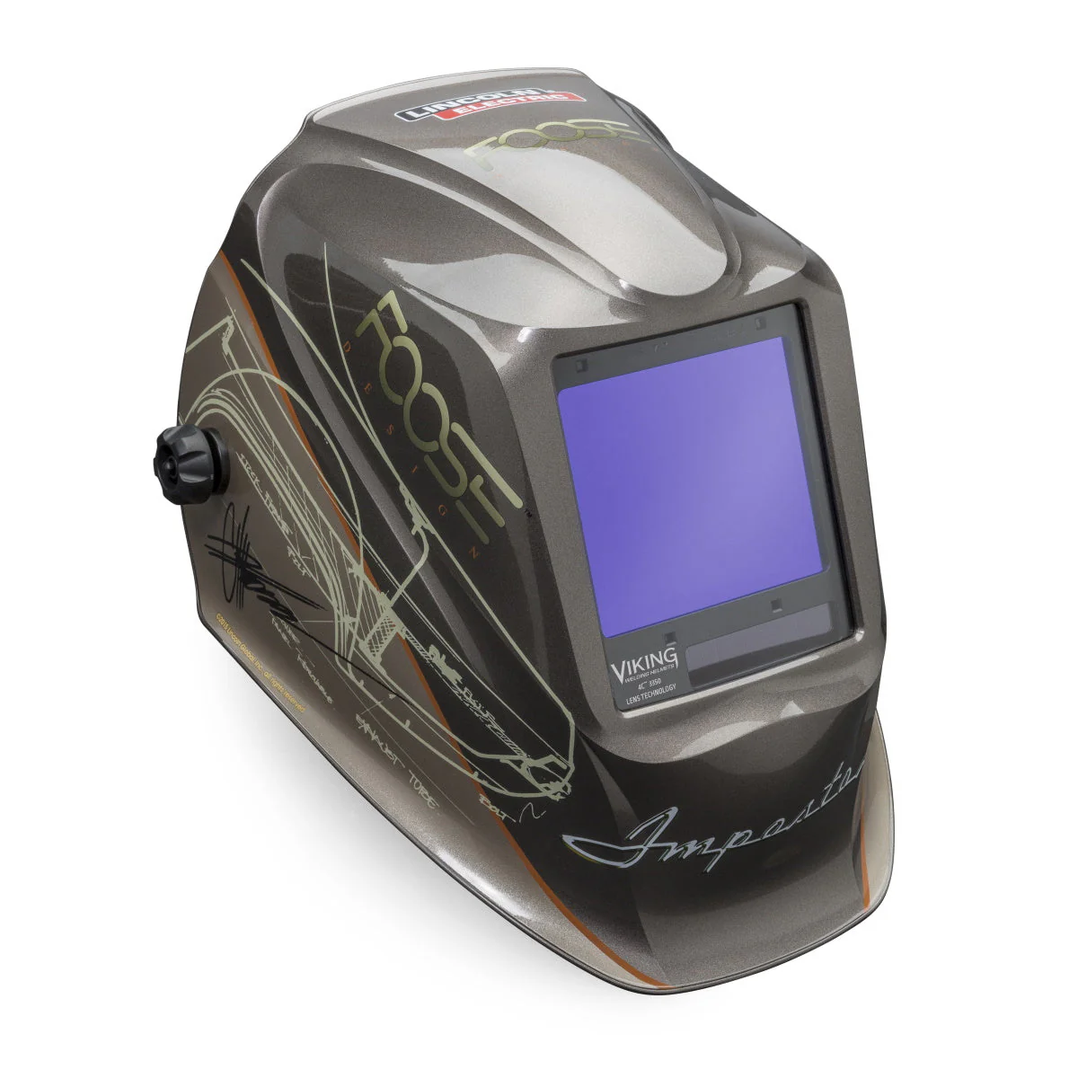Lincoln Viking 3350 Series Foose Imposter Auto Darkening Welding Helmet (K4181-4) - Image 3