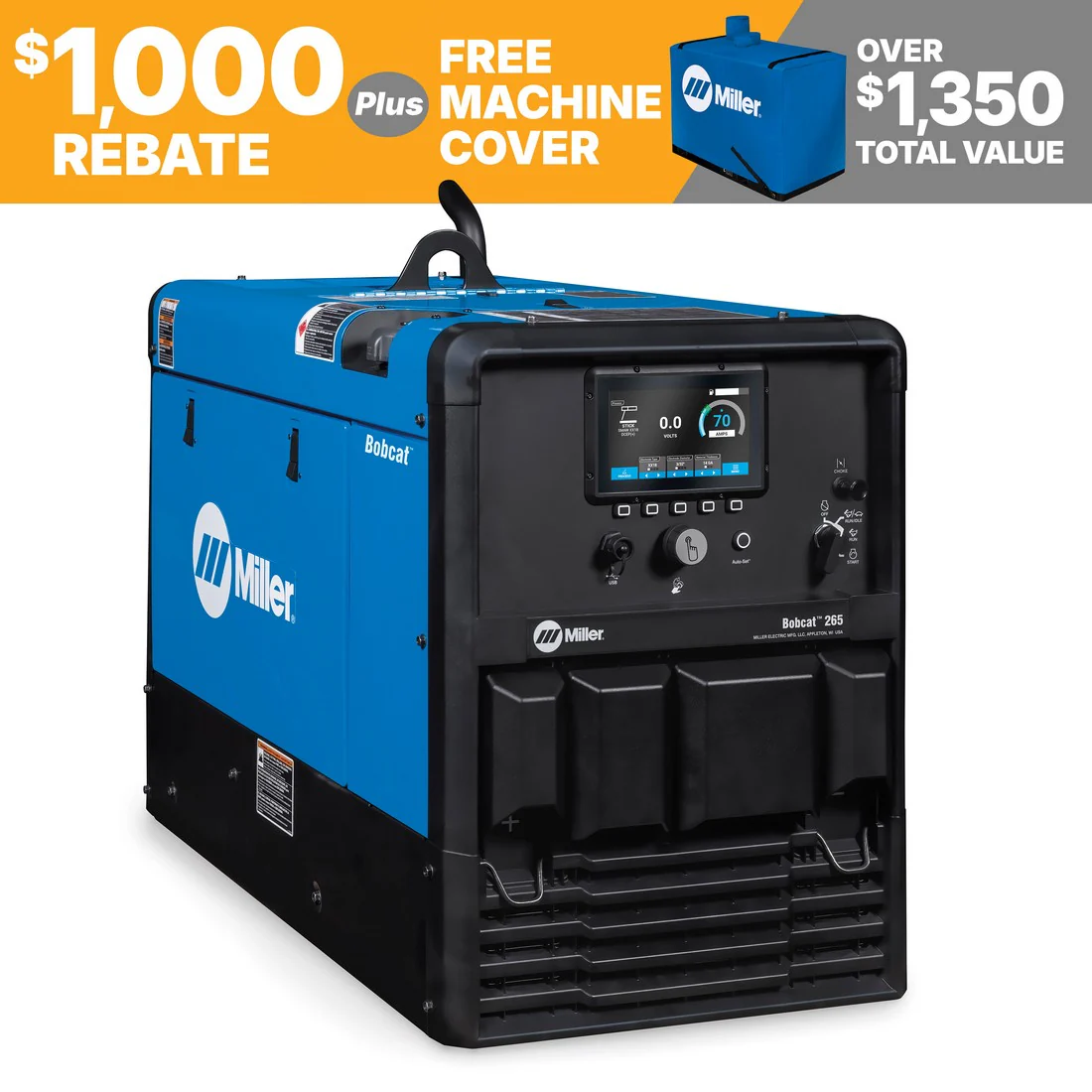 Miller Bobcat 265 Vanguard Welder/Generator (907848)