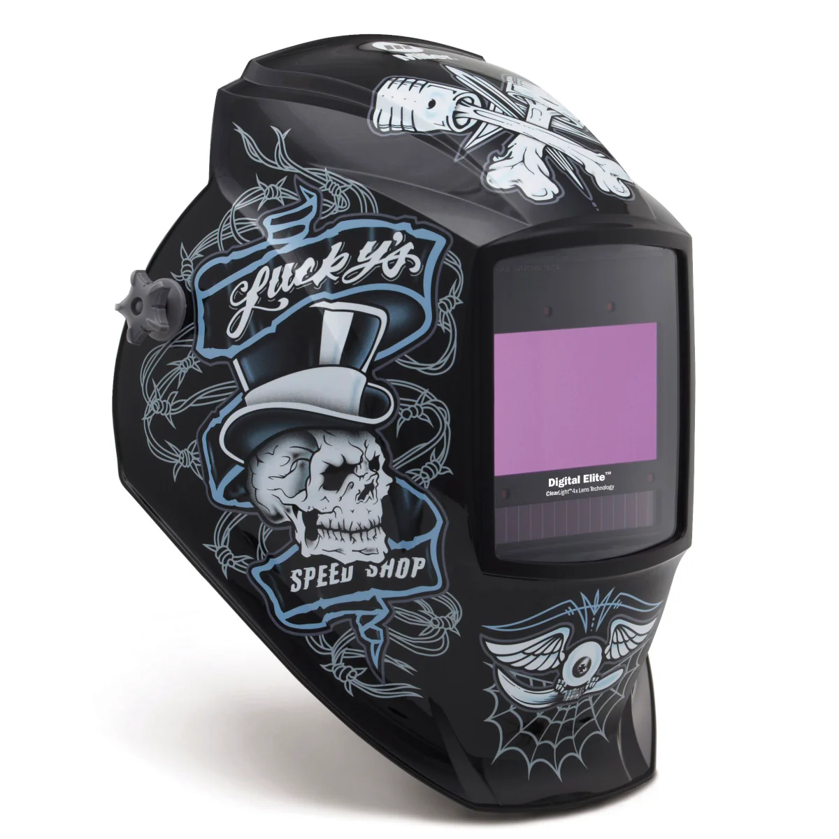 Miller Digital Elite Lucky's Speed Shop Welding Helmet w/ClearLight 4X Lens (296766) - Image 2