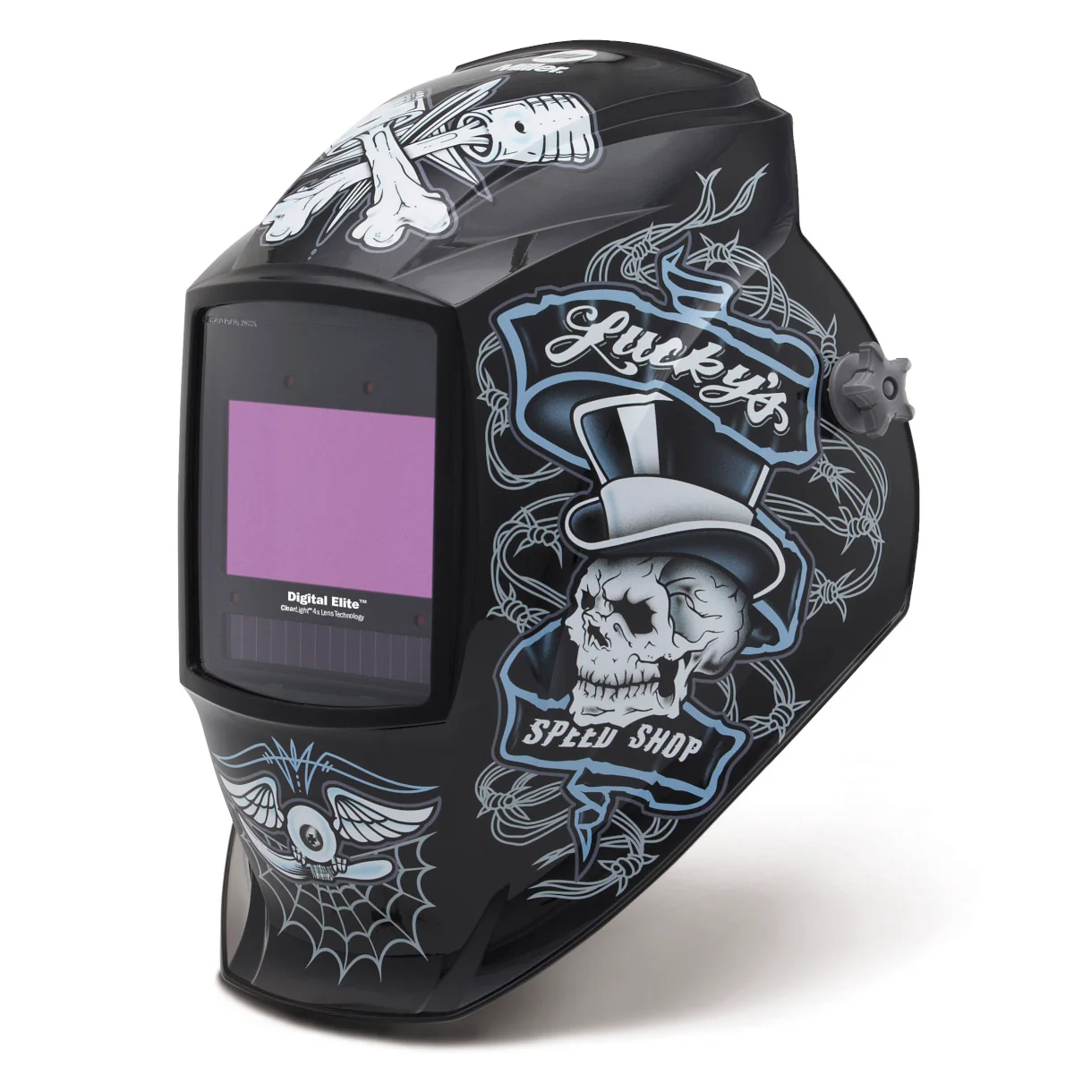 Miller Digital Elite Lucky's Speed Shop Welding Helmet w/ClearLight 4X Lens (296766) - Image 3