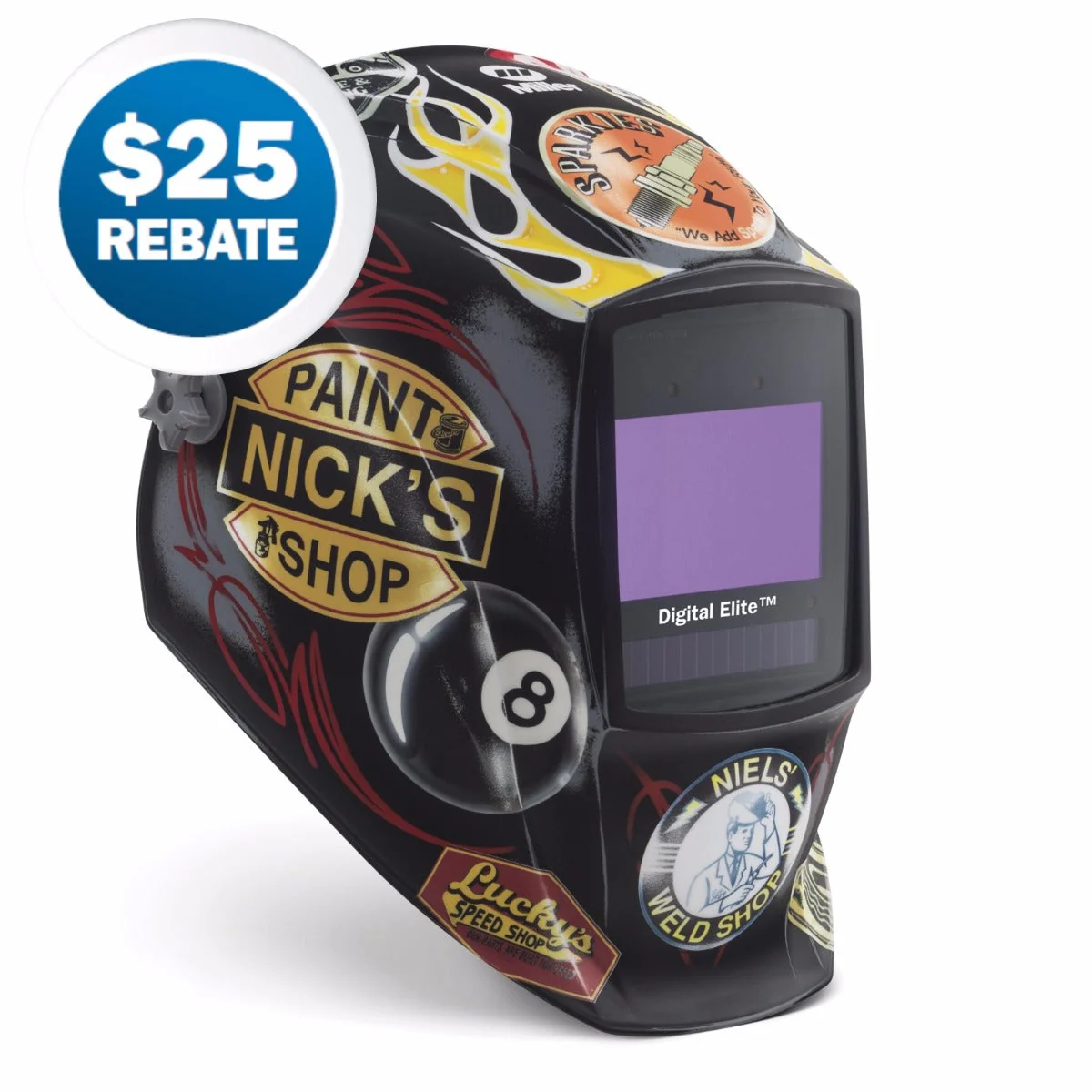 Miller Hot Rod Garage Digital Elite Auto Darkening Welding Helmet (269946) - Image 2