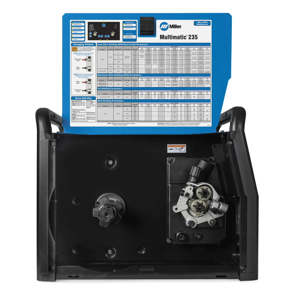 Miller Multimatic 235 Multiprocess Welder w/Dual Cylinder Cart and TIG Kit (951847) - Image 3