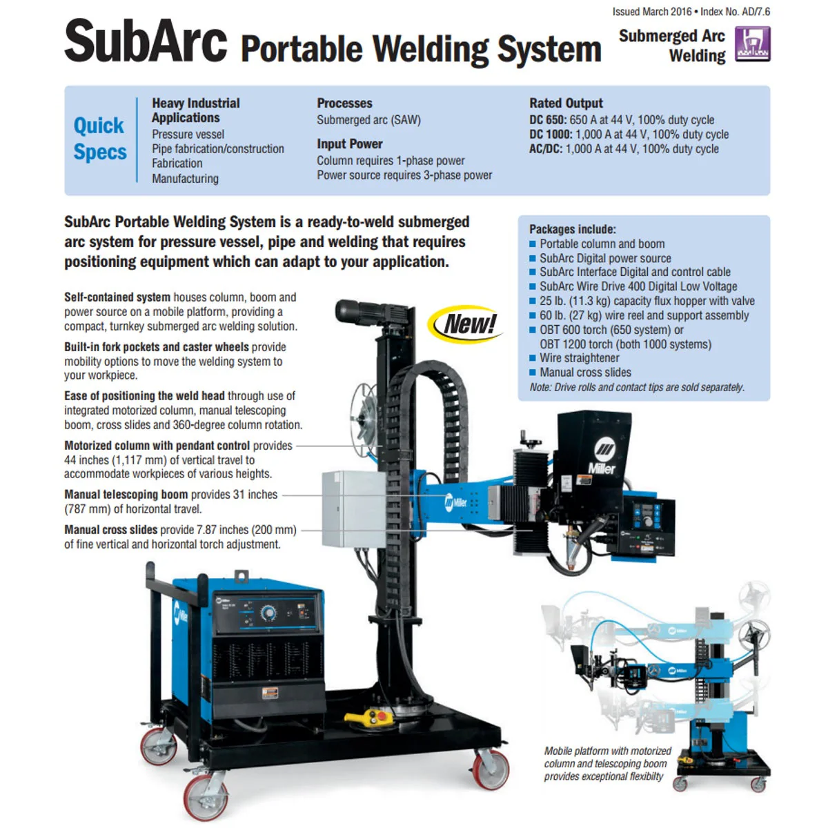Miller SubArc AC/DC 1000 Portable Welding System (951677) - Image 2