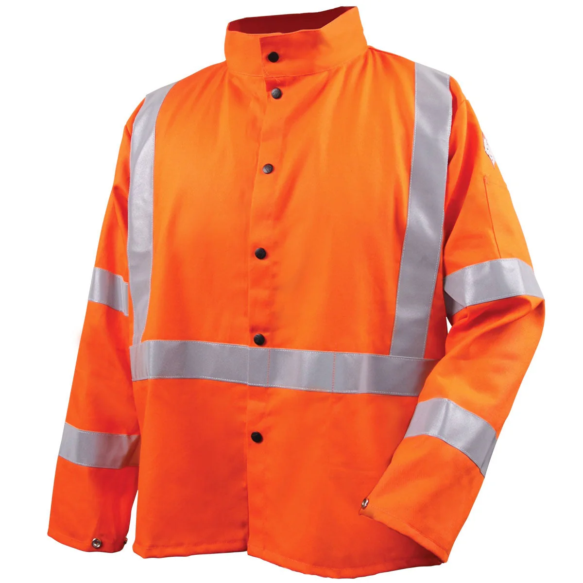 Revco Black Stallion 9oz Orange Safety Welding Jacket w/FR Reflective Tape (JF1012-OR) - Image 13