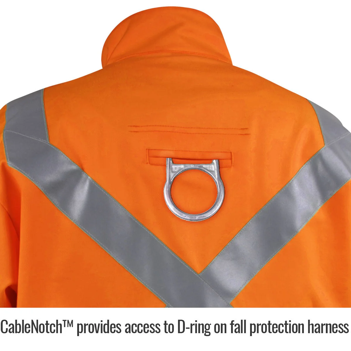Revco Black Stallion 9oz Orange Safety Welding Jacket w/FR Reflective Tape (JF1012-OR) - Image 4