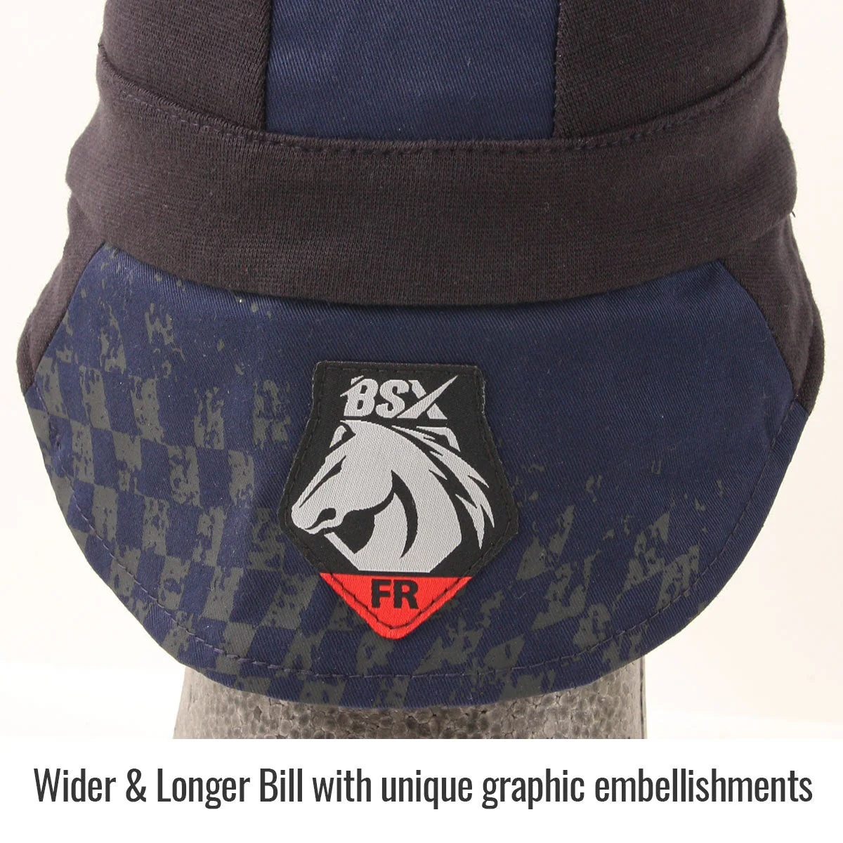 Revco Black Stallion BSX Navy/Black Silicone Grip FR Cotton Welding Cap (AH1631-NB) - Image 5