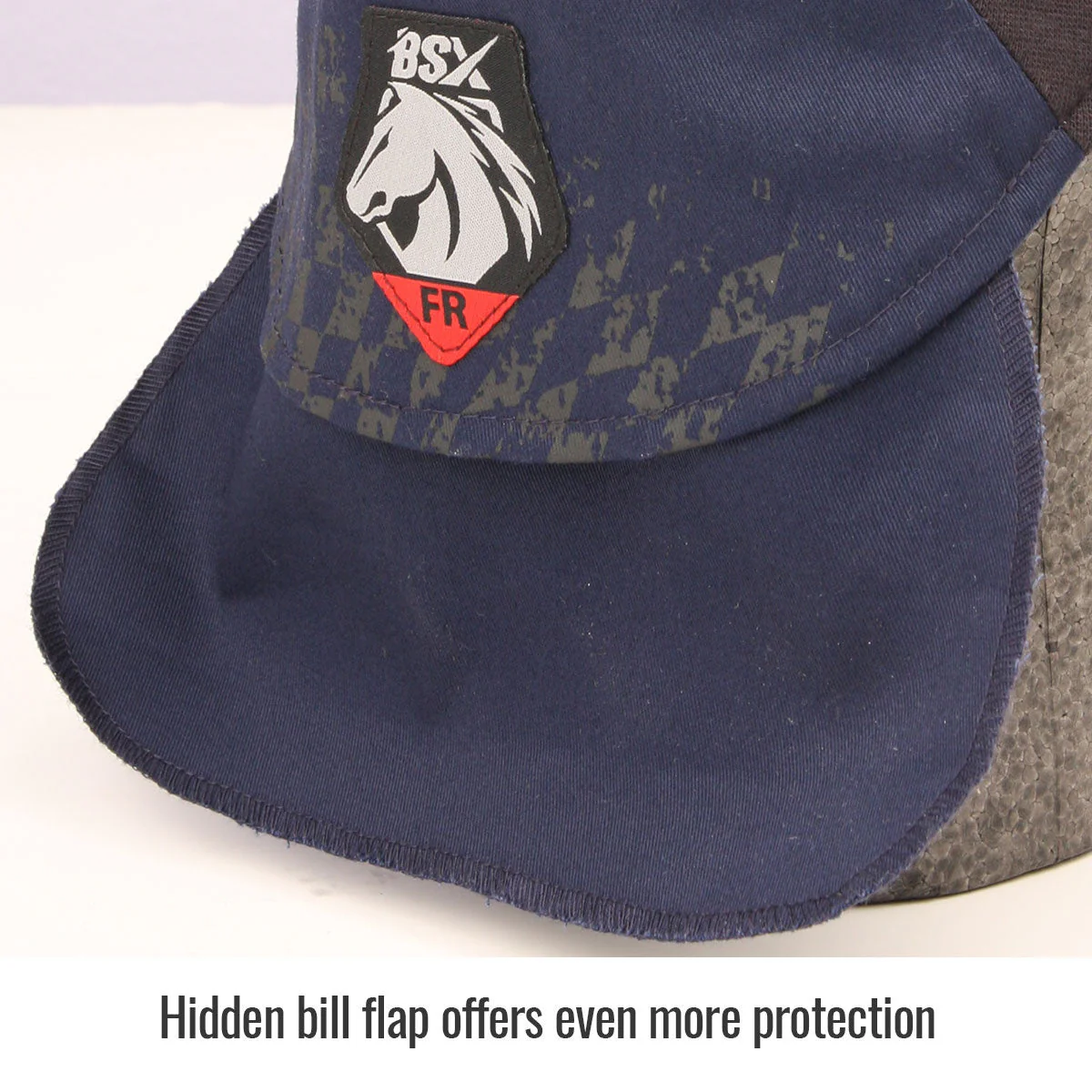 Revco Black Stallion BSX Navy/Black Silicone Grip FR Cotton Welding Cap (AH1631-NB) - Image 6