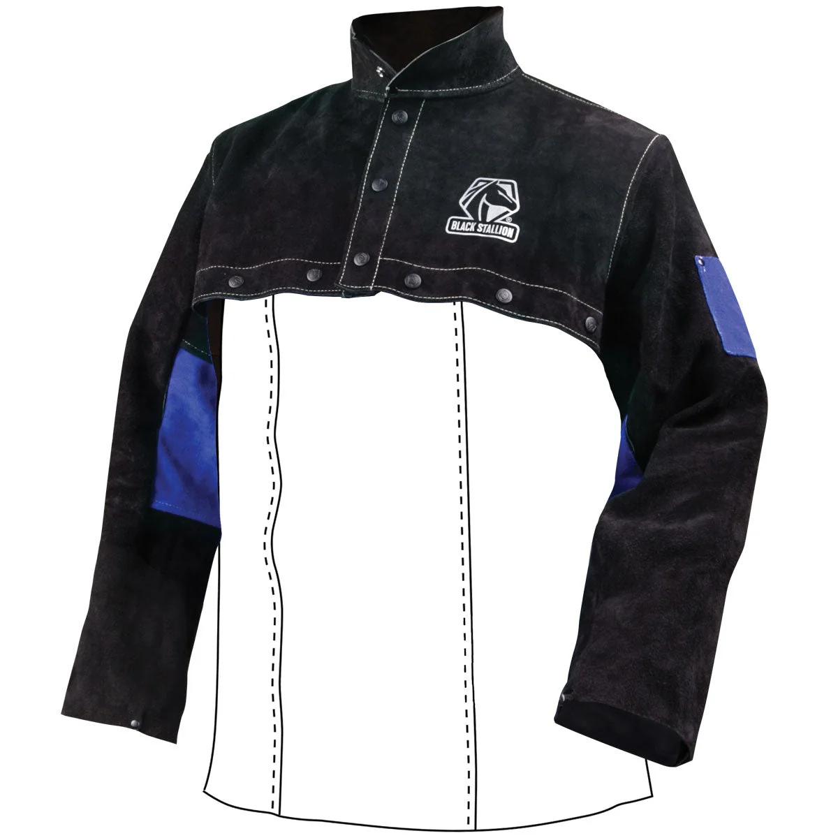 Revco Black Stallion Color Block Leather Cape Sleeves (JL1021-BB) - Image 8