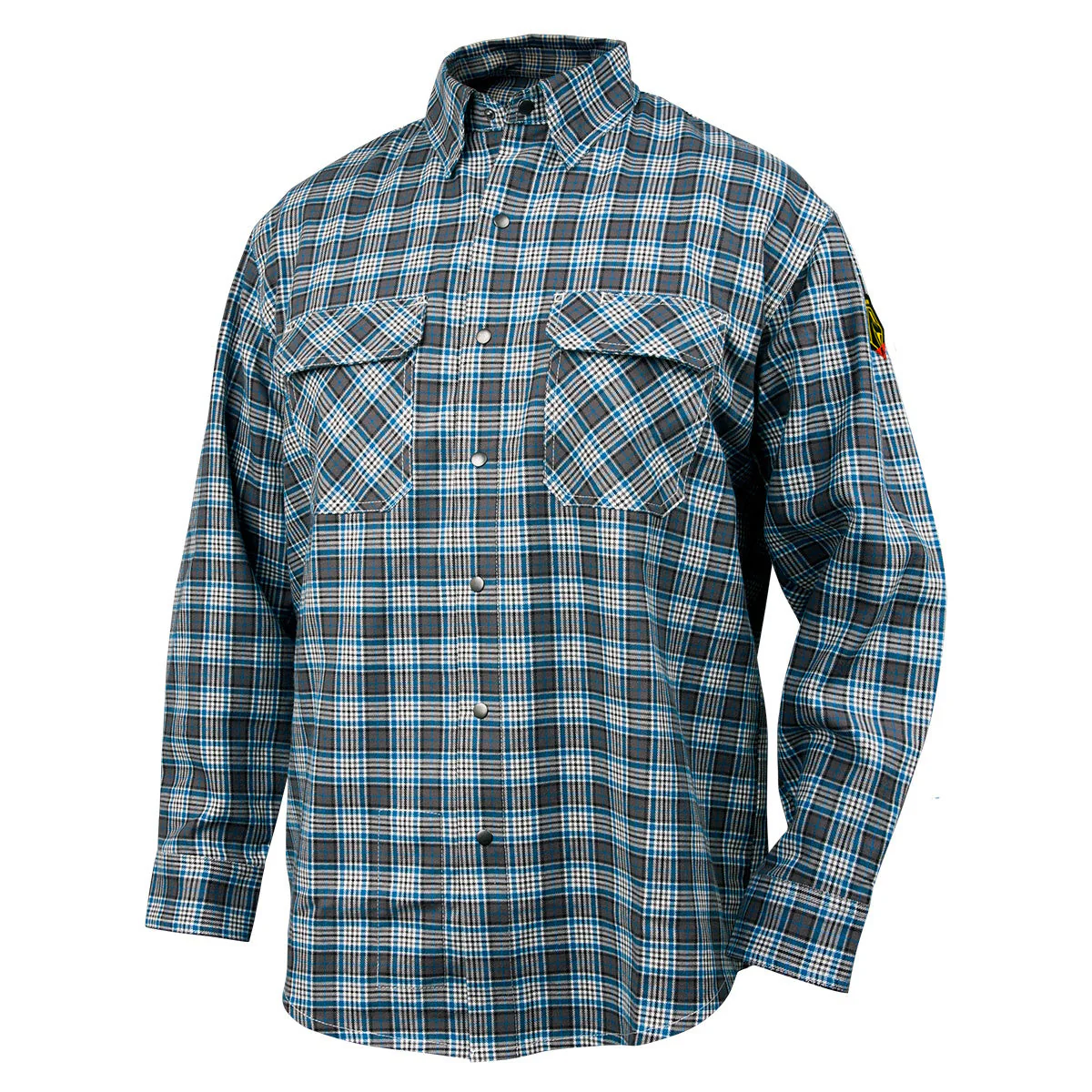 Revco Black Stallion FR Gray Plaid Cotton Work Shirt (FS9-PGY) - Image 11