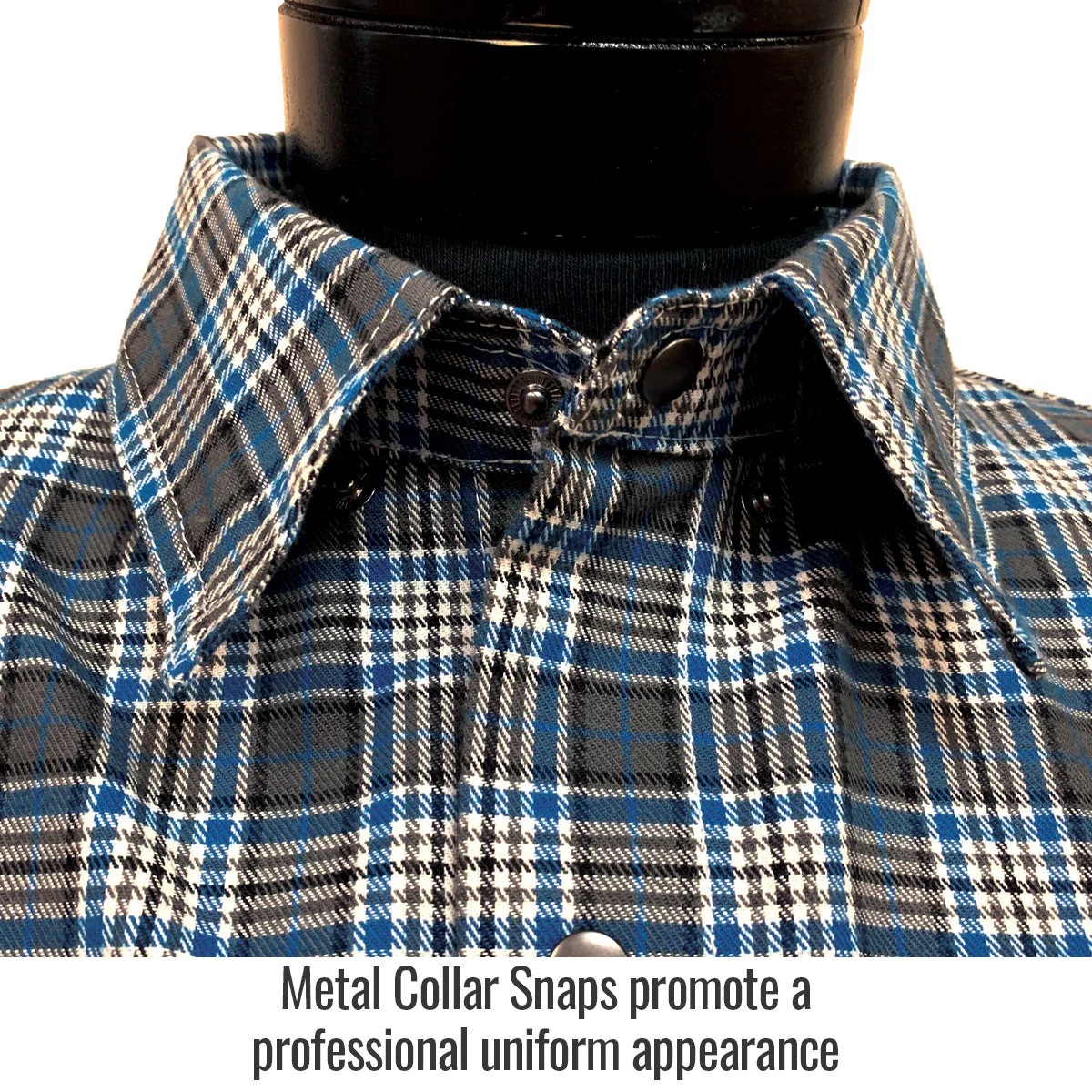 Revco Black Stallion FR Gray Plaid Cotton Work Shirt (FS9-PGY) - Image 3