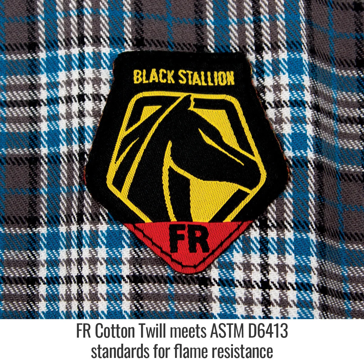 Revco Black Stallion FR Gray Plaid Cotton Work Shirt (FS9-PGY) - Image 4