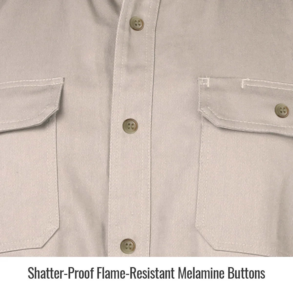 Revco Black Stallion FR Stone Khaki Cotton Work Shirt (WF2110-ST) - Image 3