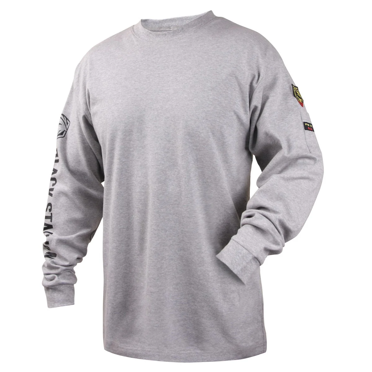 Revco Black Stallion Gray 7oz FR Knit Welding Shirt (TF2510-GY) - Image 6