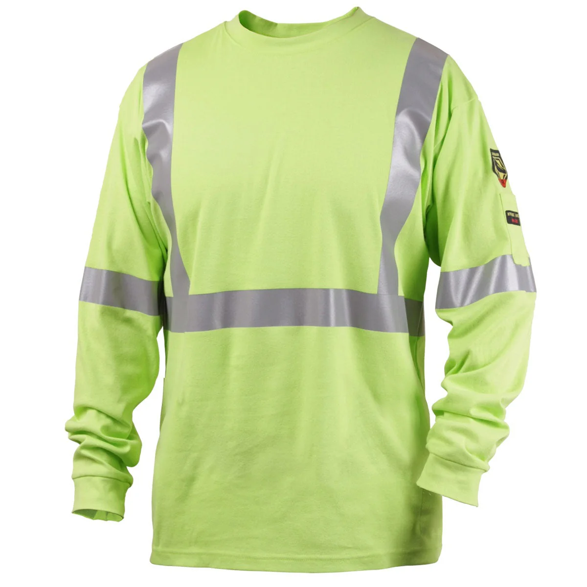 Revco Black Stallion Lime Green 7oz FR Knit Welding Shirt w/Reflective Tape (TF2511-LM) - Image 5