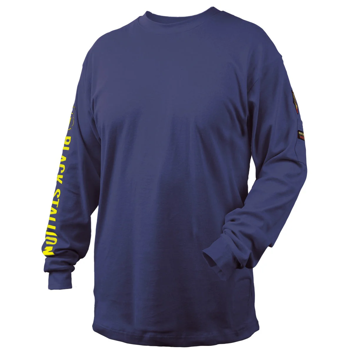 Revco Black Stallion Navy 7oz FR Knit Welding Shirt (TF2510-NV) - Image 8