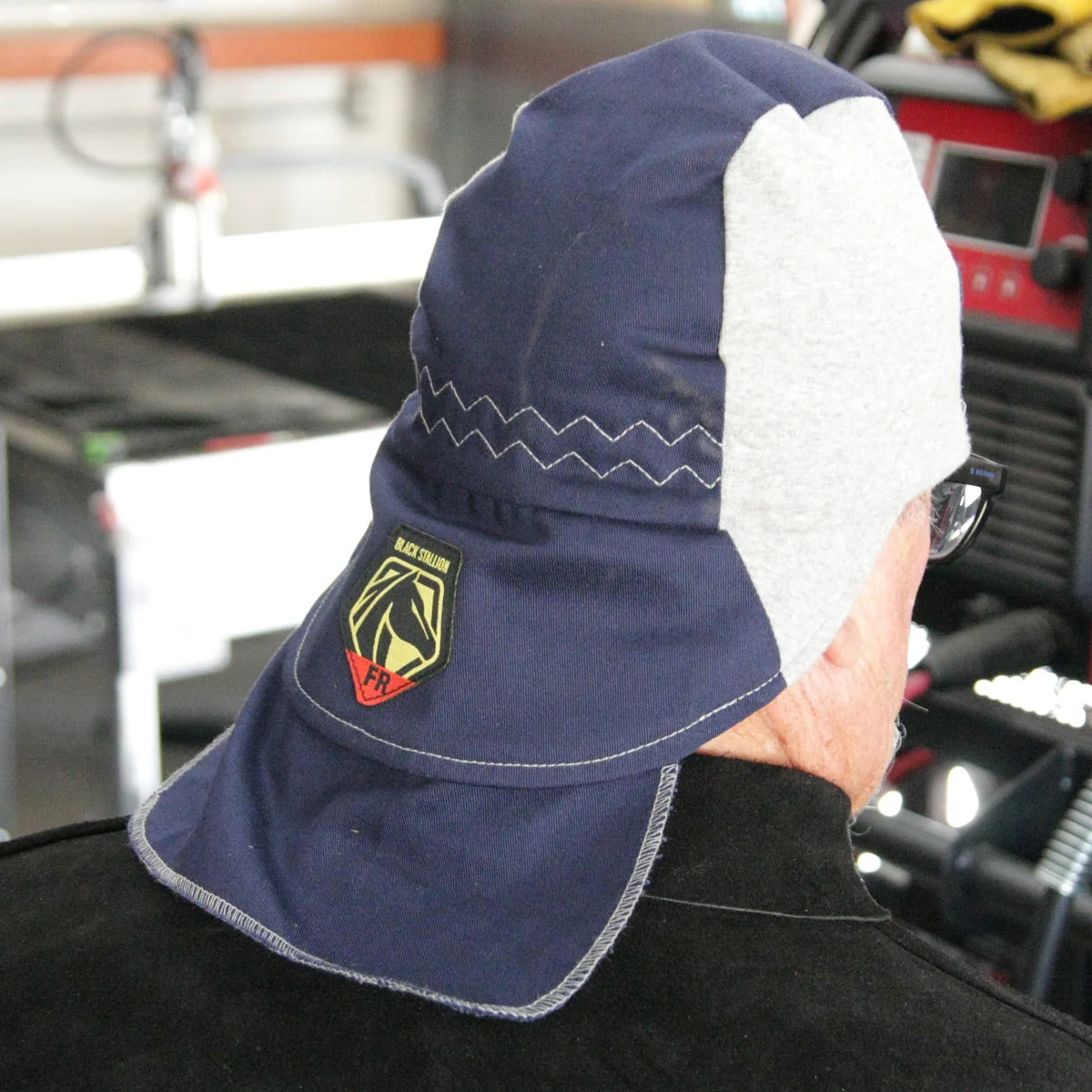 Revco Black Stallion Navy/Gray FR Cotton Welding Cap (AH1630-NG) - Image 6