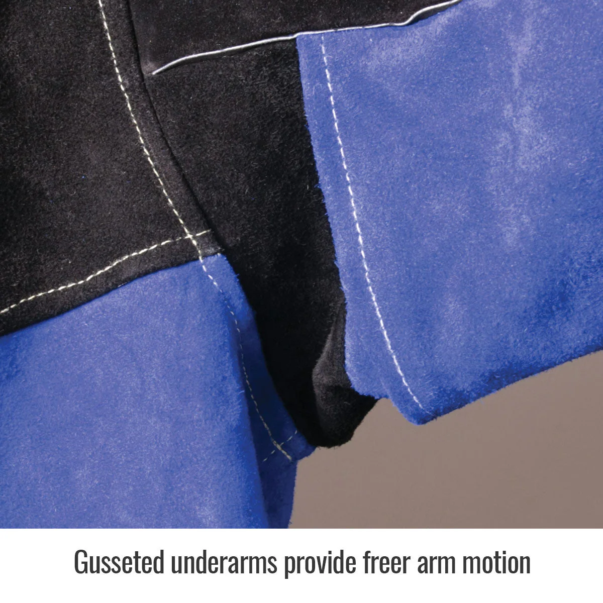 Revco Black Stallion Royal Blue/Black Color Block Leather Welding Jacket (JL1030-BB) - Image 5
