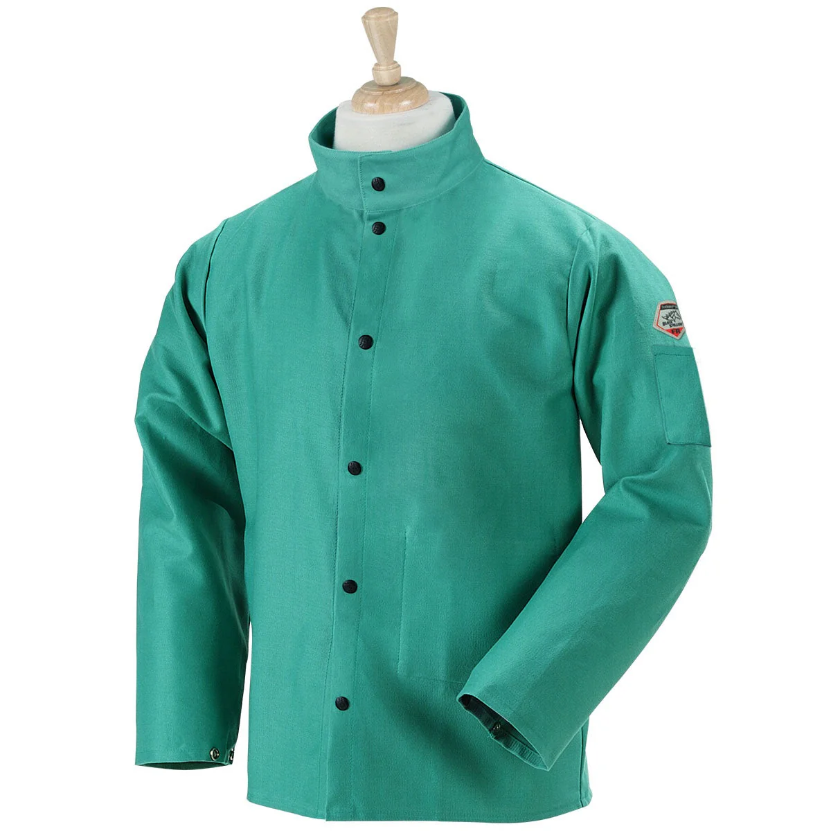 Revco Black Stallion TruGuard 200 9oz Green FR Cotton Welding Jacket 36" (F9-36C) - Image 9