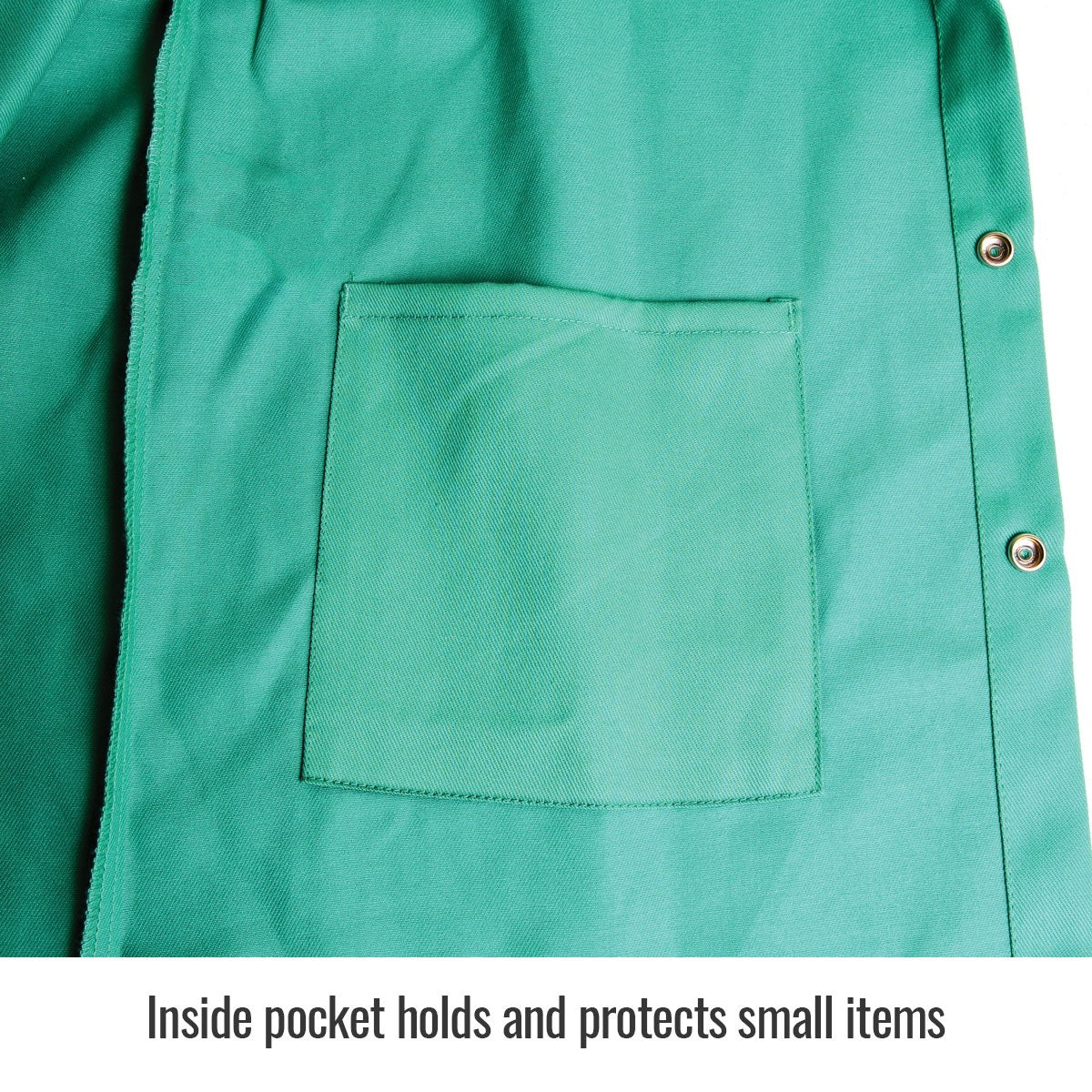 Revco Black Stallion TruGuard 200 9oz Green FR Cotton Welding Jacket (F9-30C) - Image 3