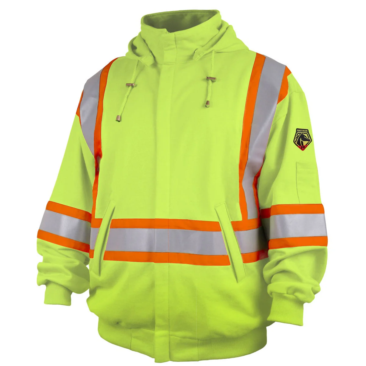 Revco Black Stallion TruGuard 200 9oz Lime Full-Zip Hooded Sweatshirt (JF1332-LM) - Image 10
