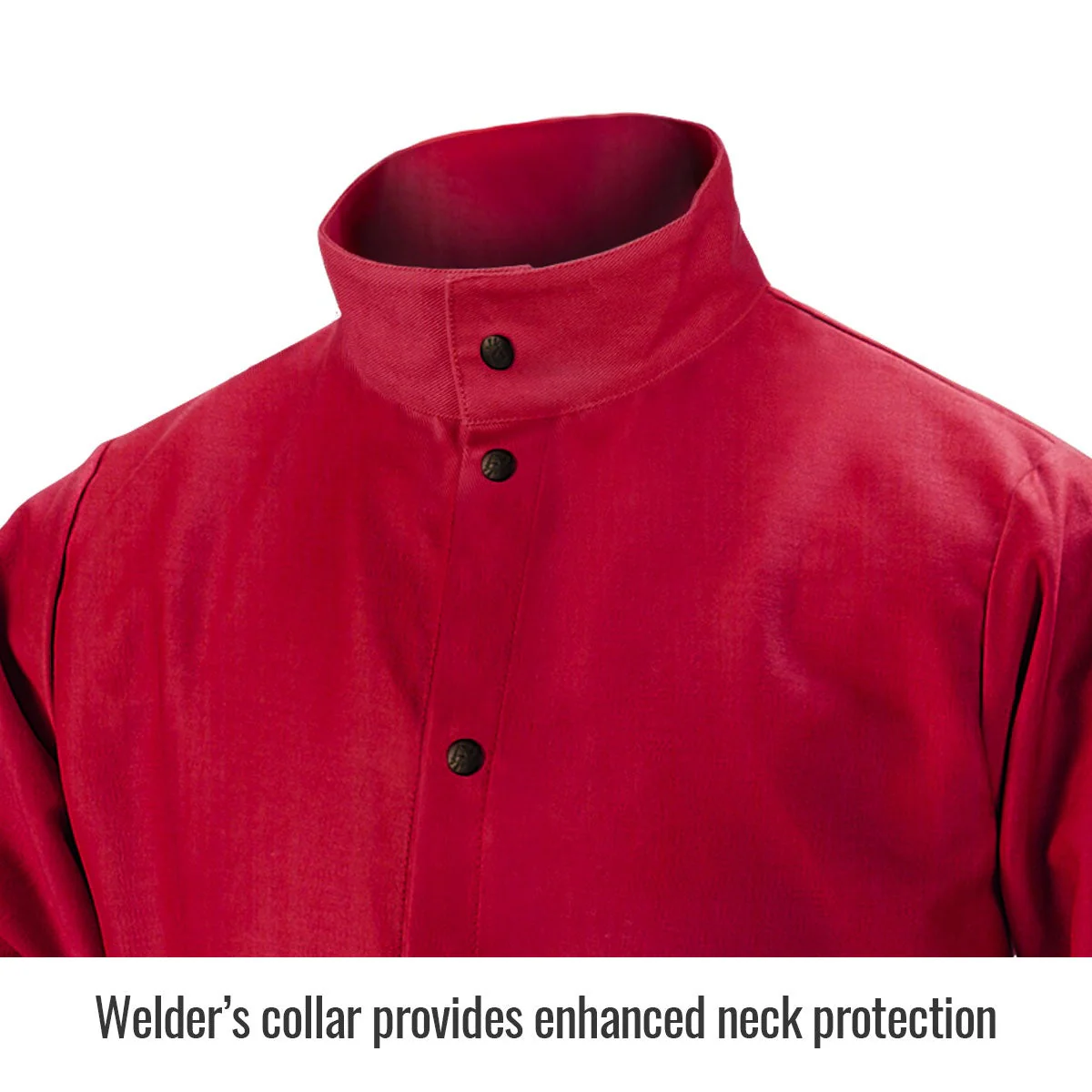 Revco Black Stallion TruGuard 200 9oz Red FR Cotton Welding Jacket (FR9-30C) - Image 3