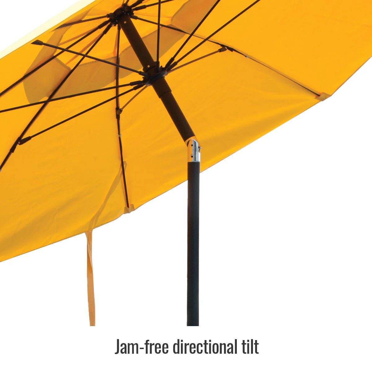 Revco Black Stallion Yellow FR Industrial Umbrella with Stand (UB150) - Image 3