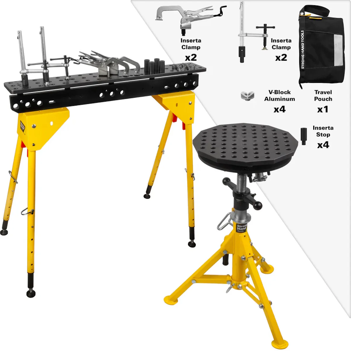 Strong Hand Tools 14 Inch Scout Duo Tripod 5/8 Holes w/12Pc Fixture Kit (TWS14-2PK) - Image 3